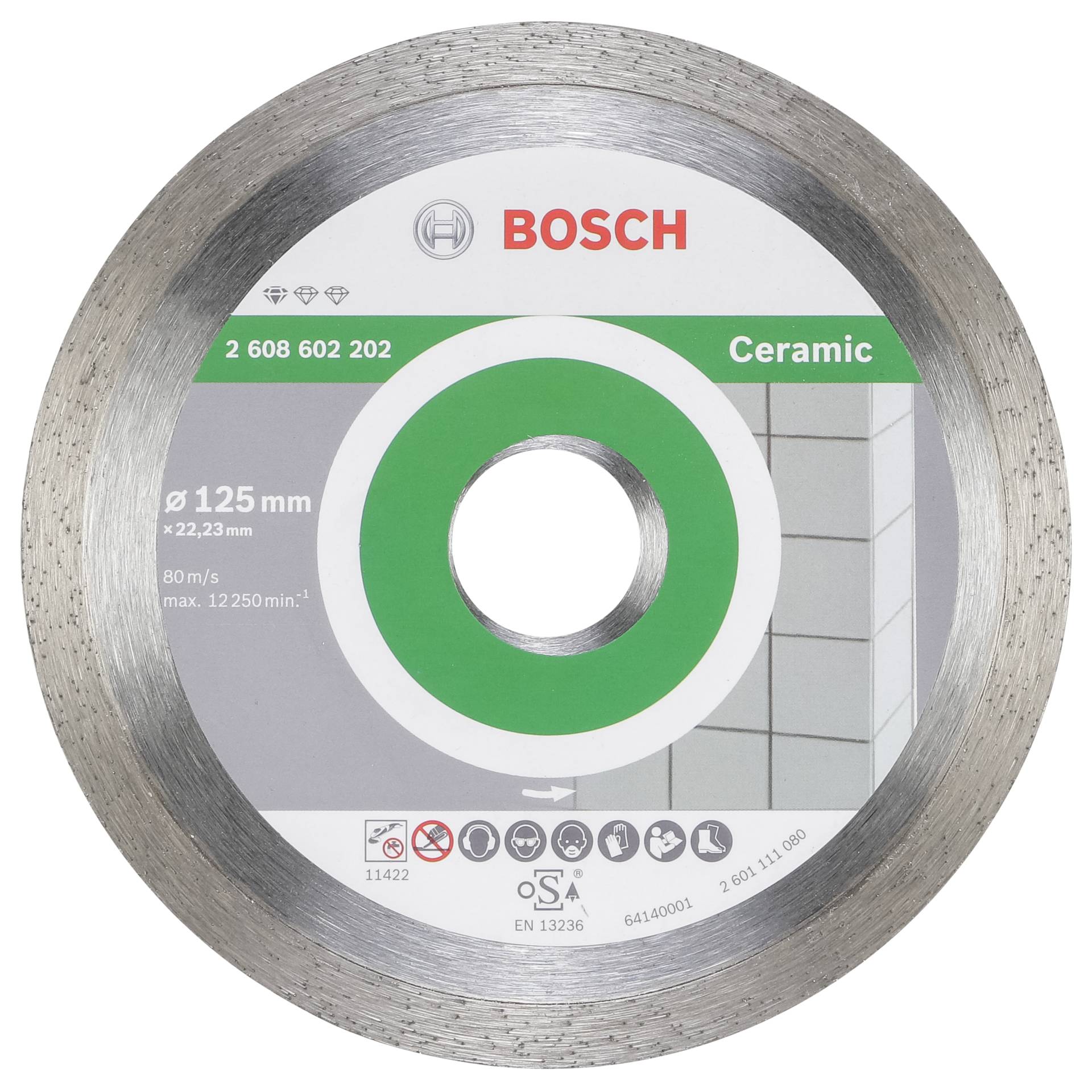 Bosch disco diamantato standard p. ceramica 125mm 22,23