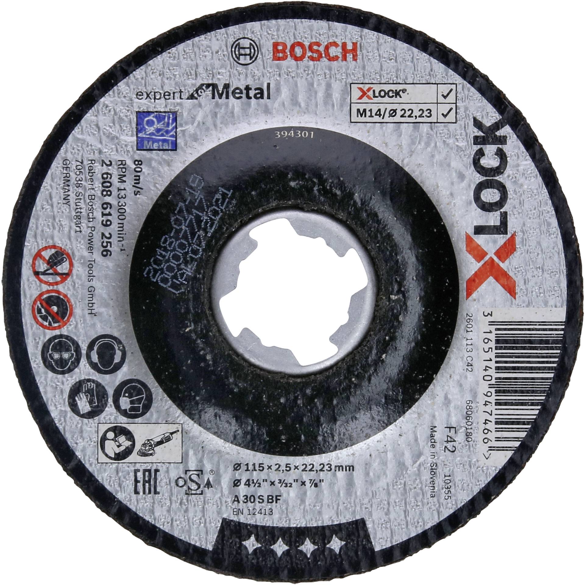 Bosch X-LOCK mola da taglio 115X2,5mm EfM diritta