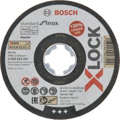 Bosch X-LOCK cutting disk 115x1,0 Std f INOX