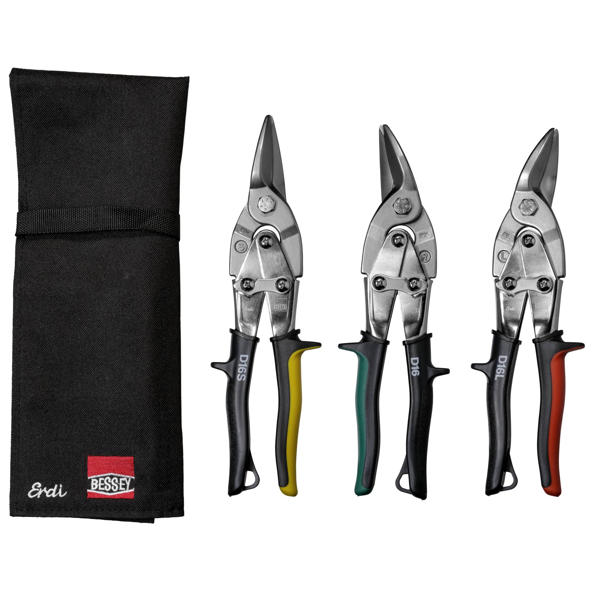 Bessey Set of aviation snips with snips pouch DSET16