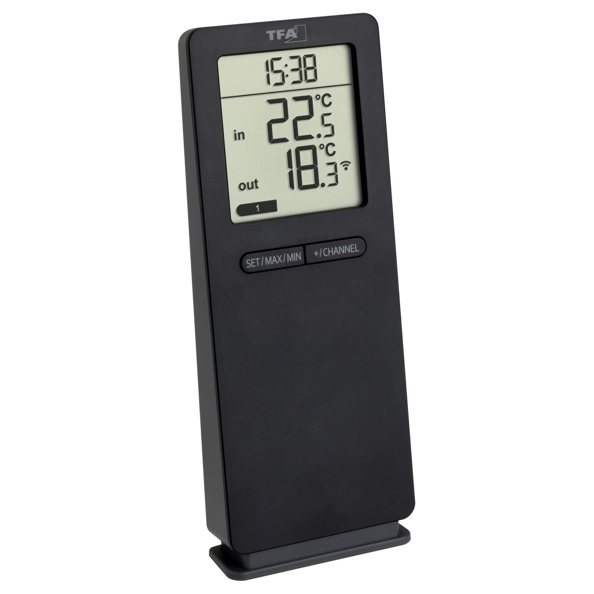 TFA 30.3071.01           schwarz LOGO 2.0 Funk-Thermometer
