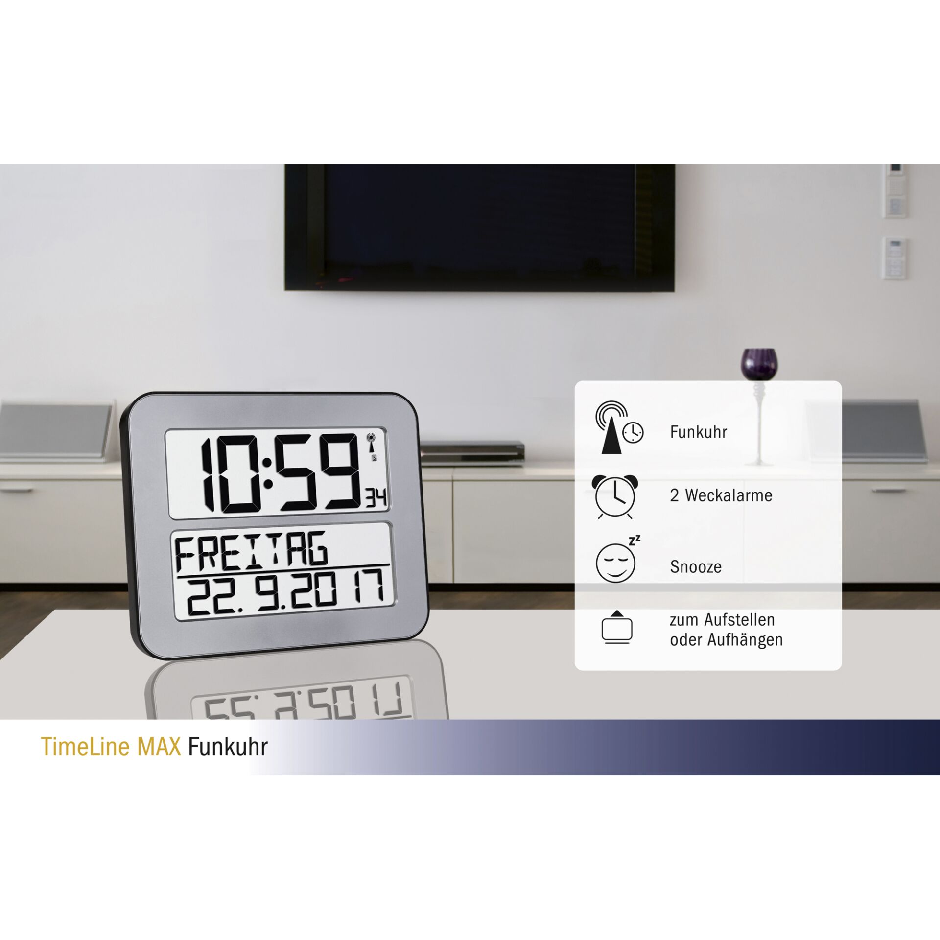 TFA 60.4512.54  silber TIMELINE MAX