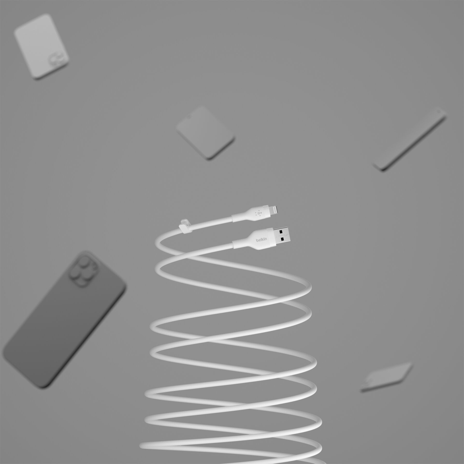 Belkin Flex Lightning/USB-A 2m mfi cert., white CAA008bt2MWH