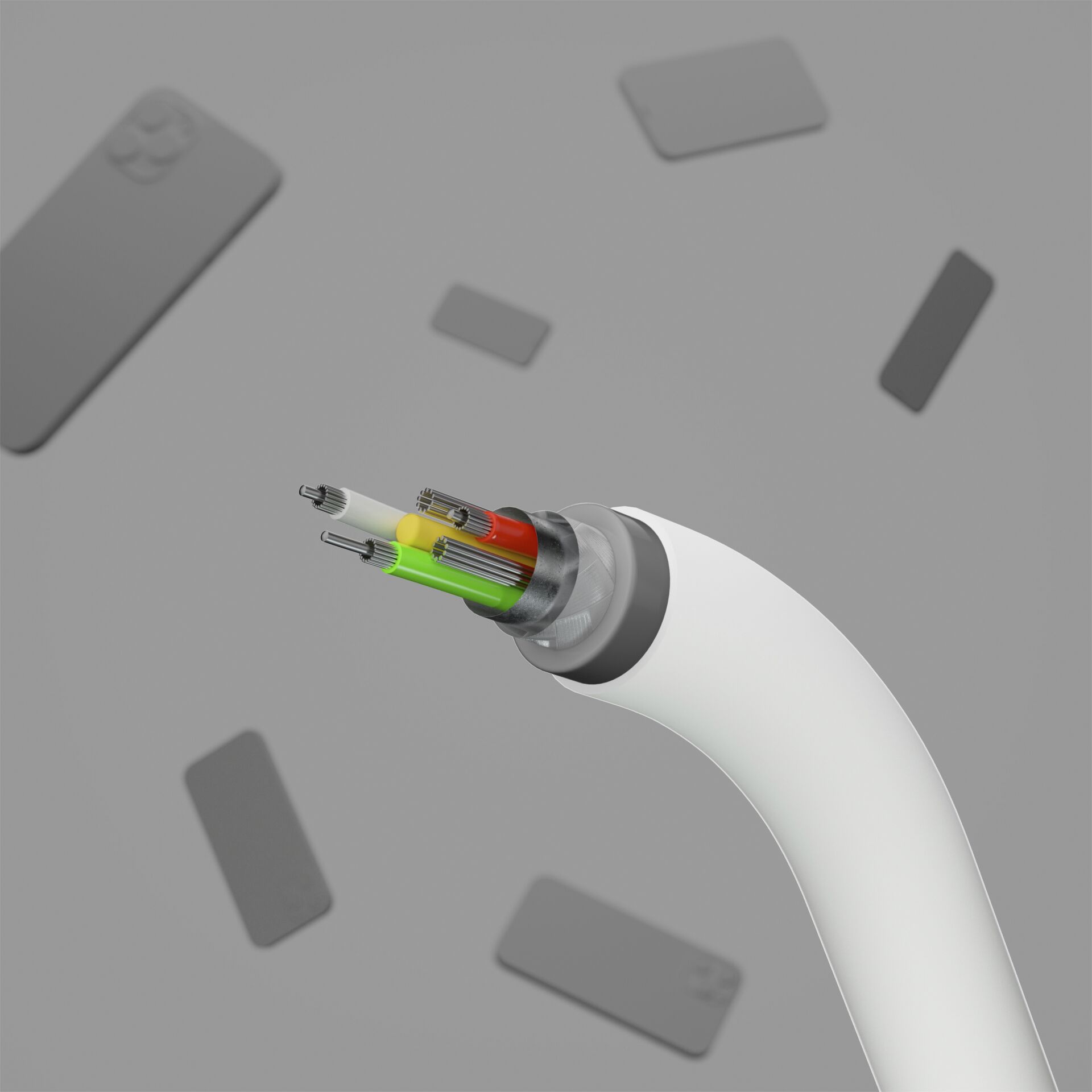 Belkin Flex Lightning/USB-A 2m mfi cert., white CAA008bt2MWH