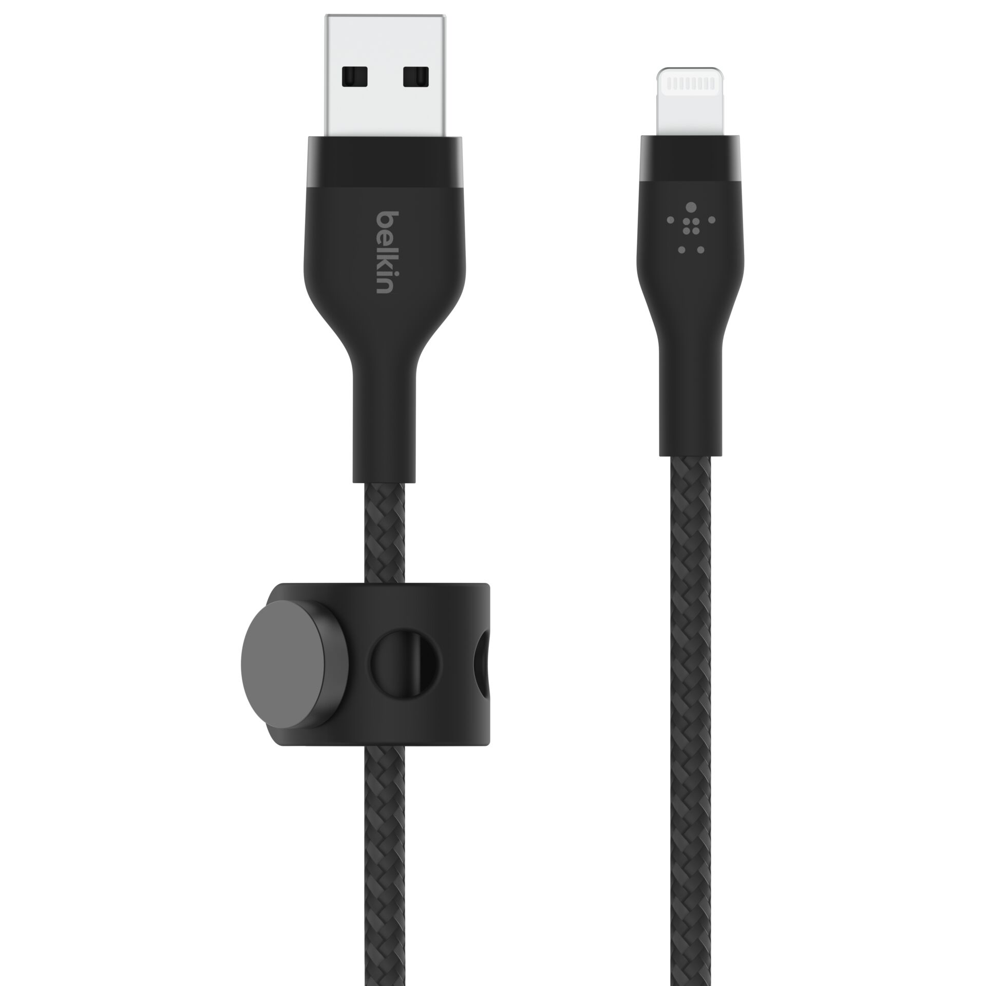 Belkin Flex Lightning/USB-A 1m mfi zetr., schwarz  CAA010bt1
