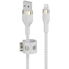 Belkin Flex Lightning/USB-A 1m mfi zetr., weiß     CAA010bt1