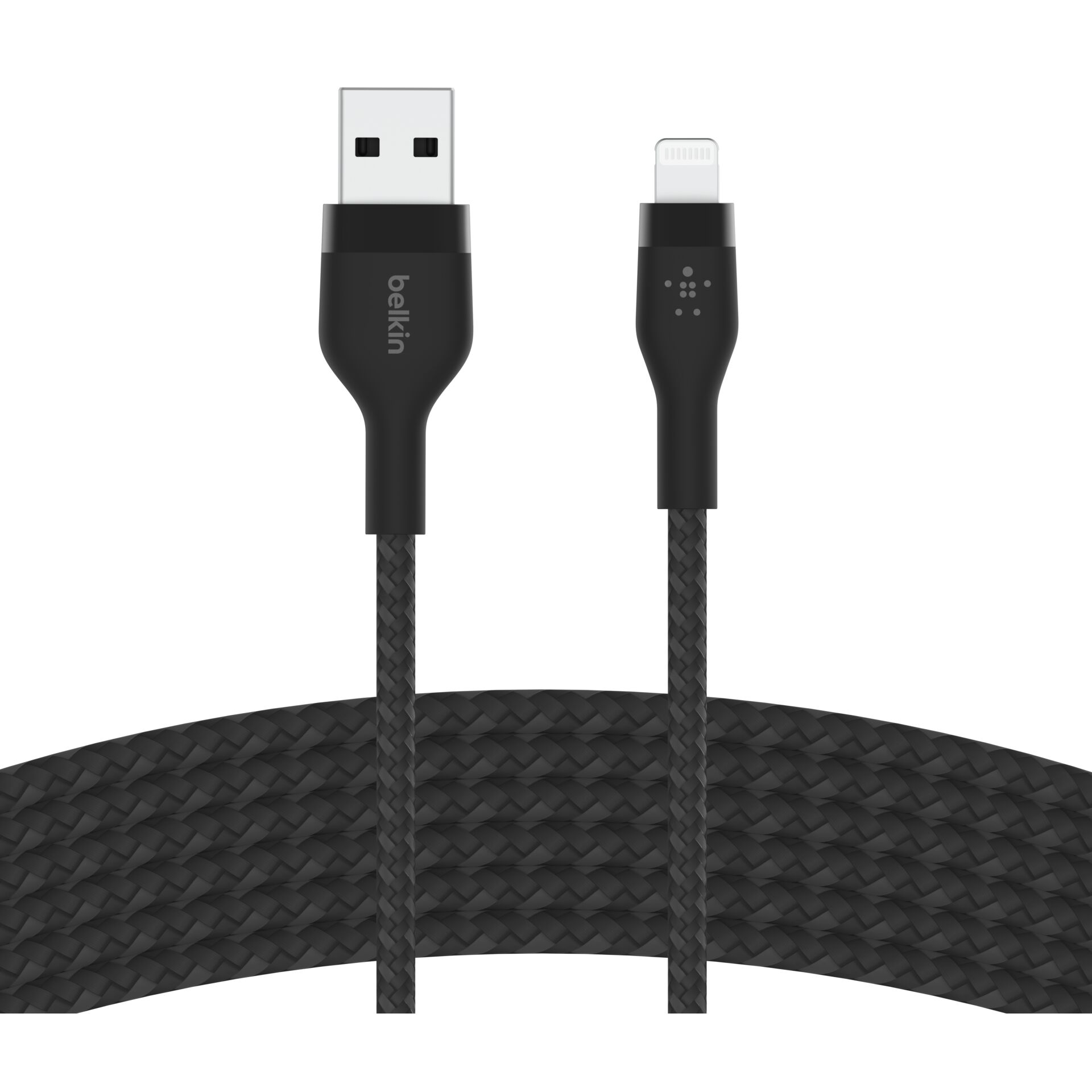 Belkin Flex Lightning/USB-A 3m mfi zetr., schwarz  CAA010bt3