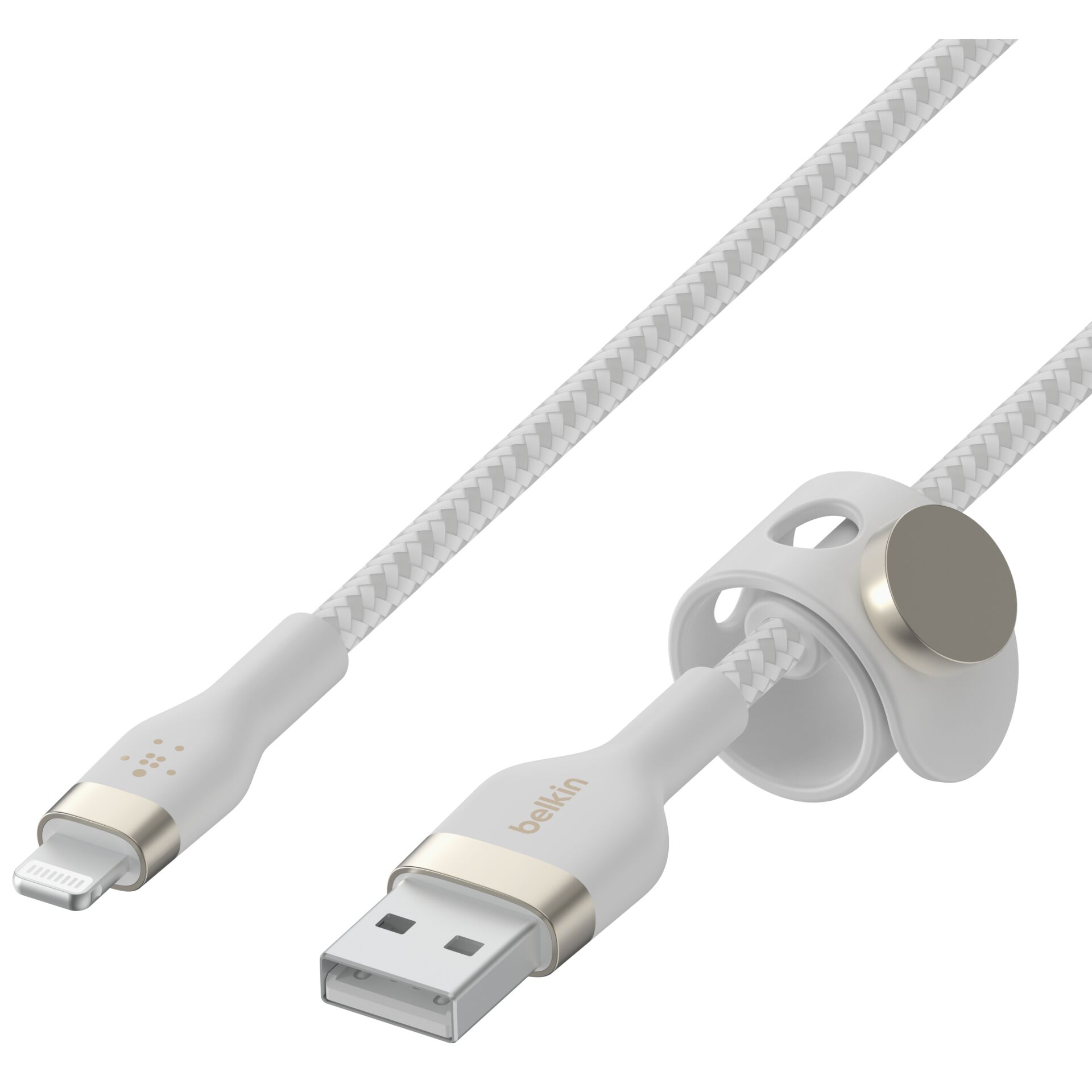 Belkin Flex Lightning/USB-A 3m mfi zetr., weiß     CAA010bt3