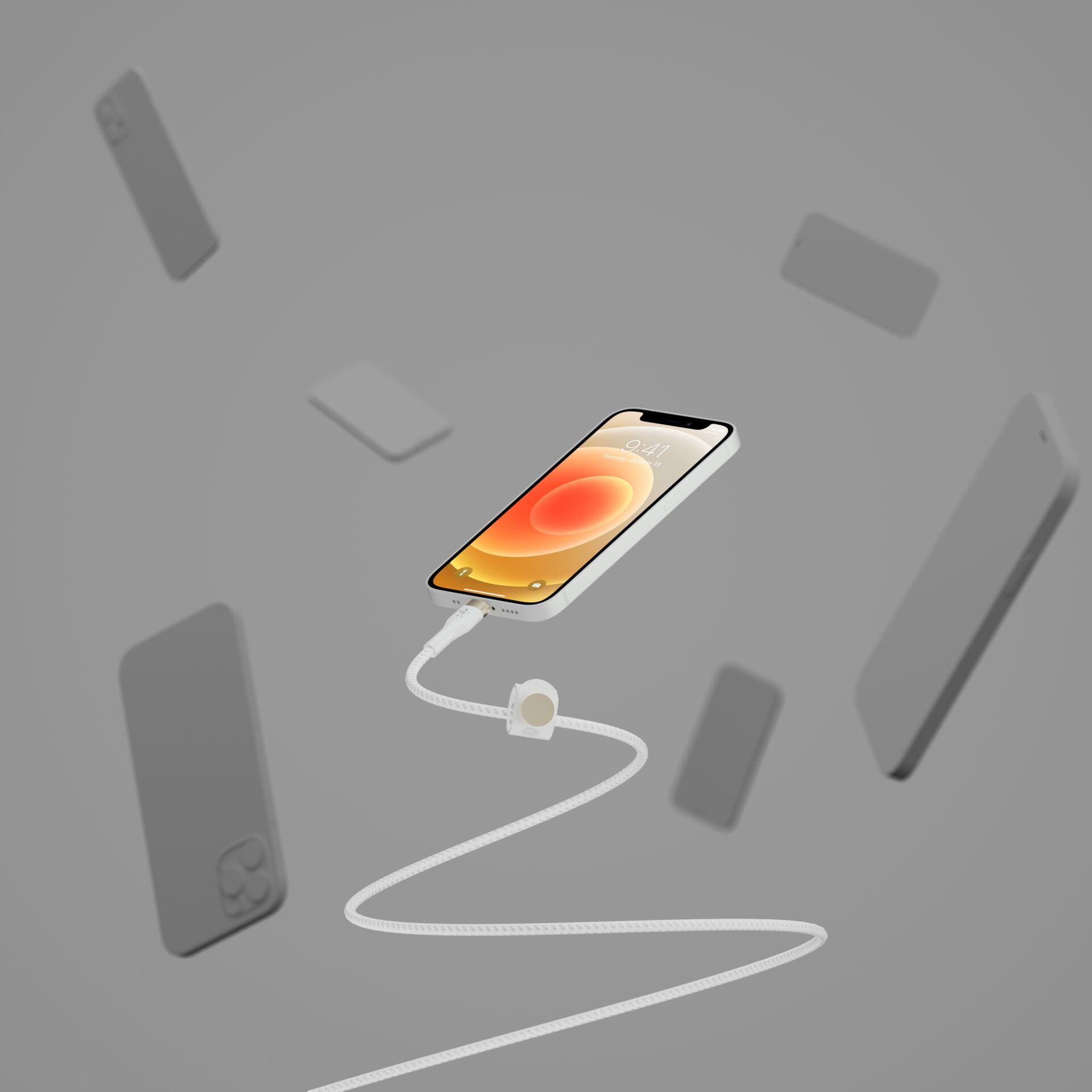 Belkin Flex Lightning/USB-A 3m mfi zetr., weiß     CAA010bt3