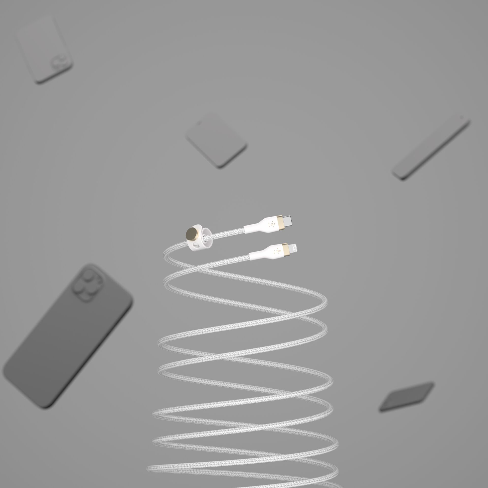 Belkin Flex Lightning/USB-C 15W 2m mfi.zert. weiß   CAA011bt