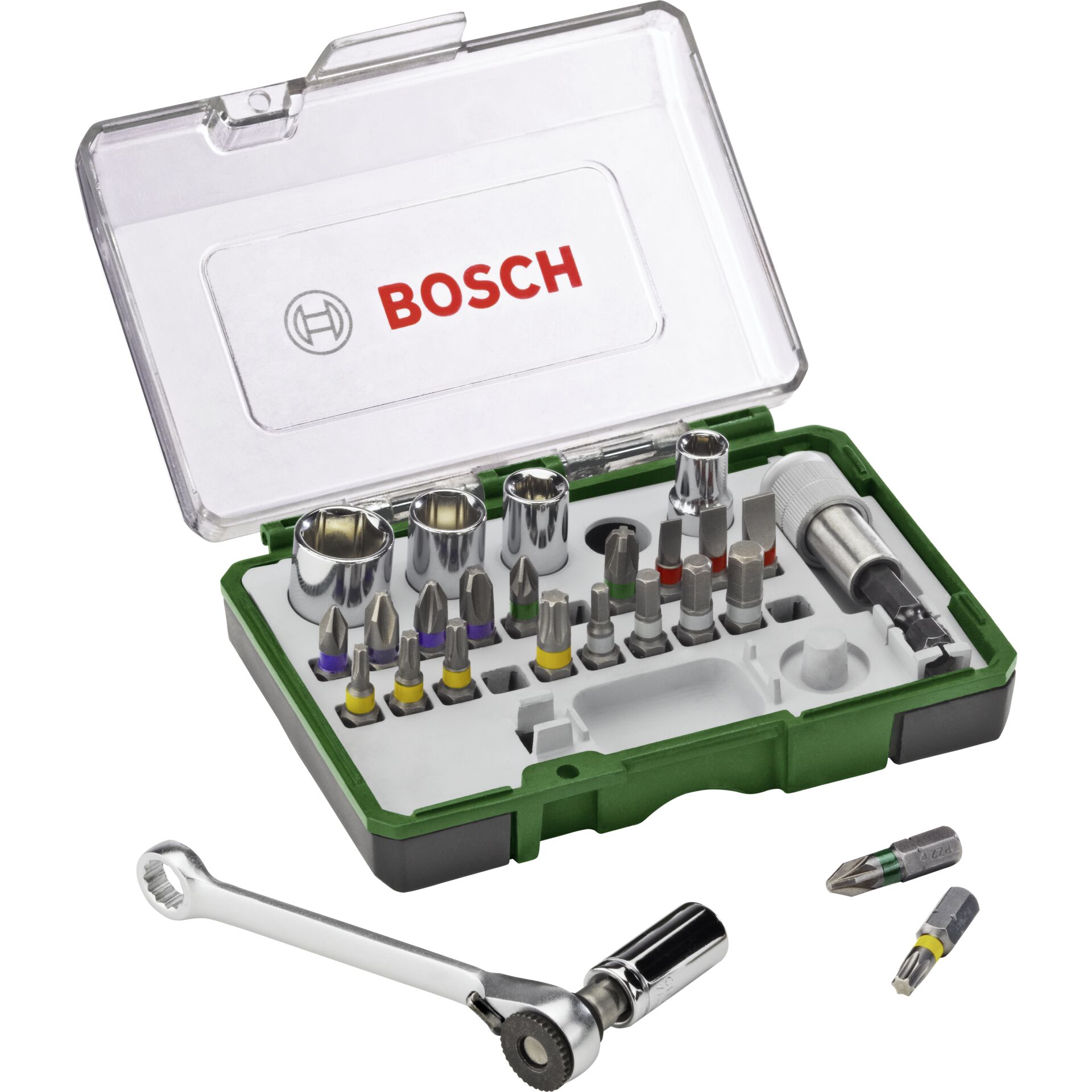 Bosch Prom 27-pcs. Screwdriver Bit and Ratchet Set