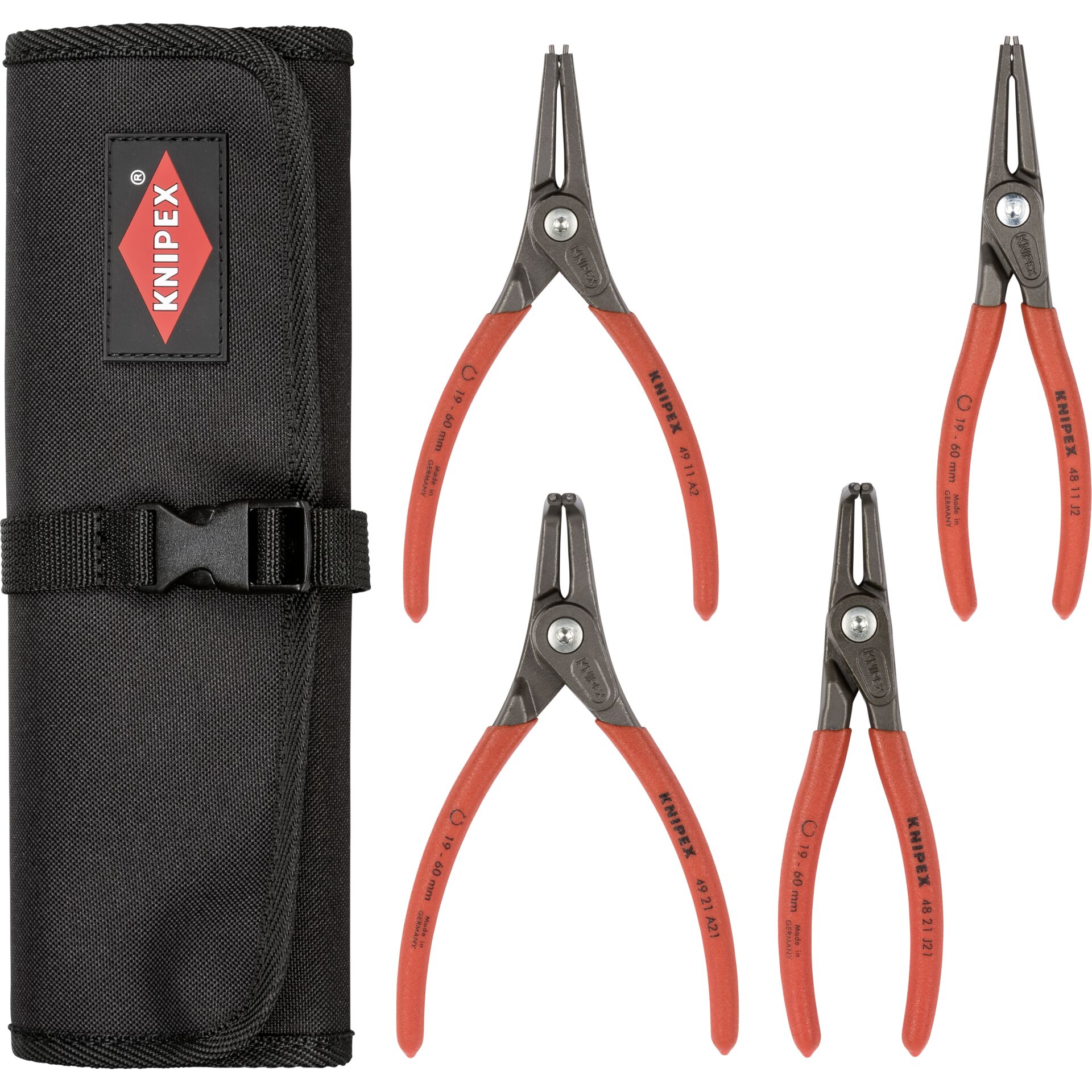 KNIPEX Circlip Pliers Set Case with 4 Pliers