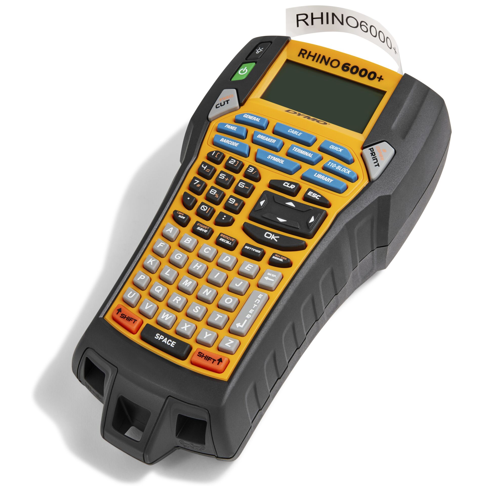 Dymo Rhino 6000+ Perm. Polyester 24 mm x 5,5 m schwarz auf t