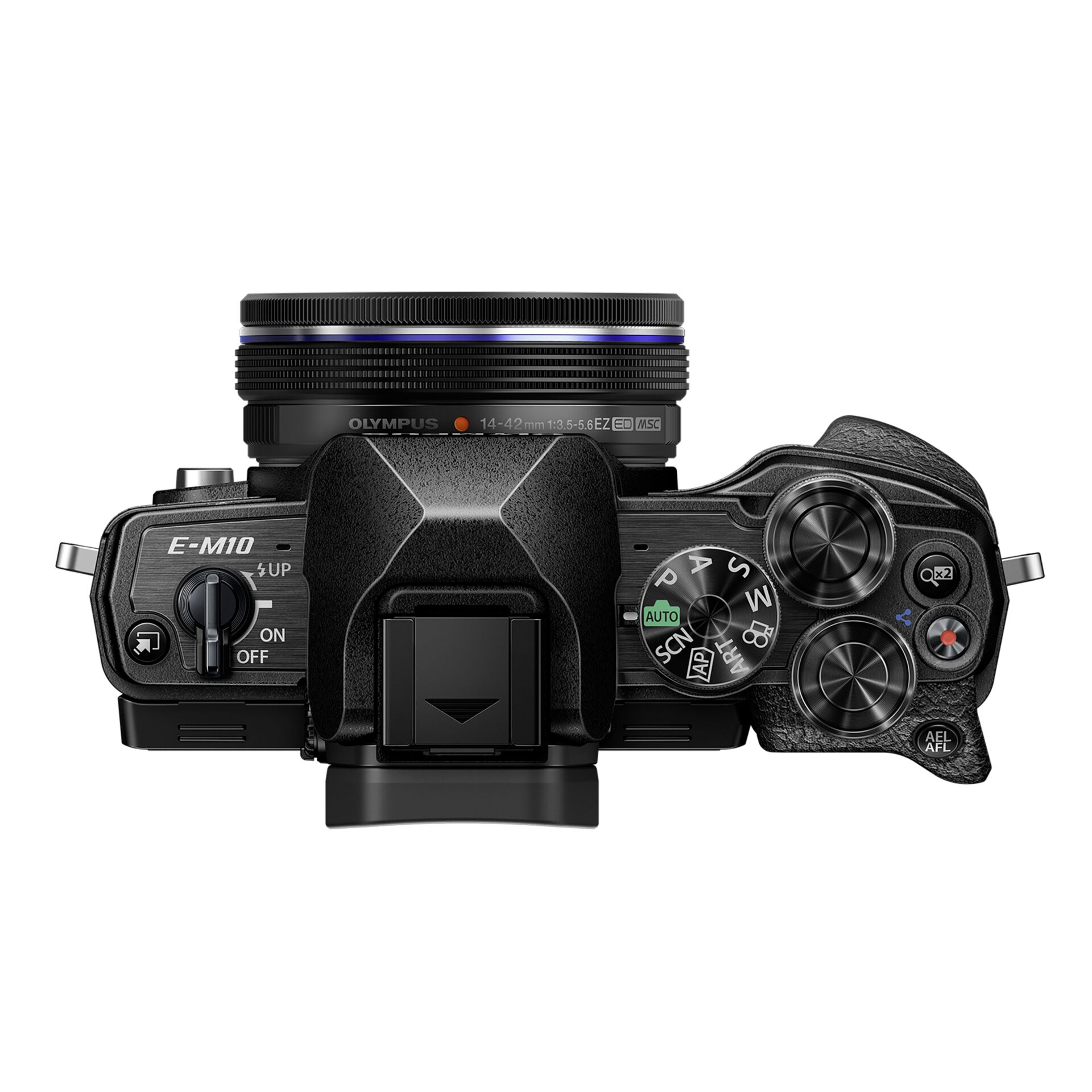 Olympus OM-D E-M10 Mark IV Set + 14-42 Pancake Zoom nero