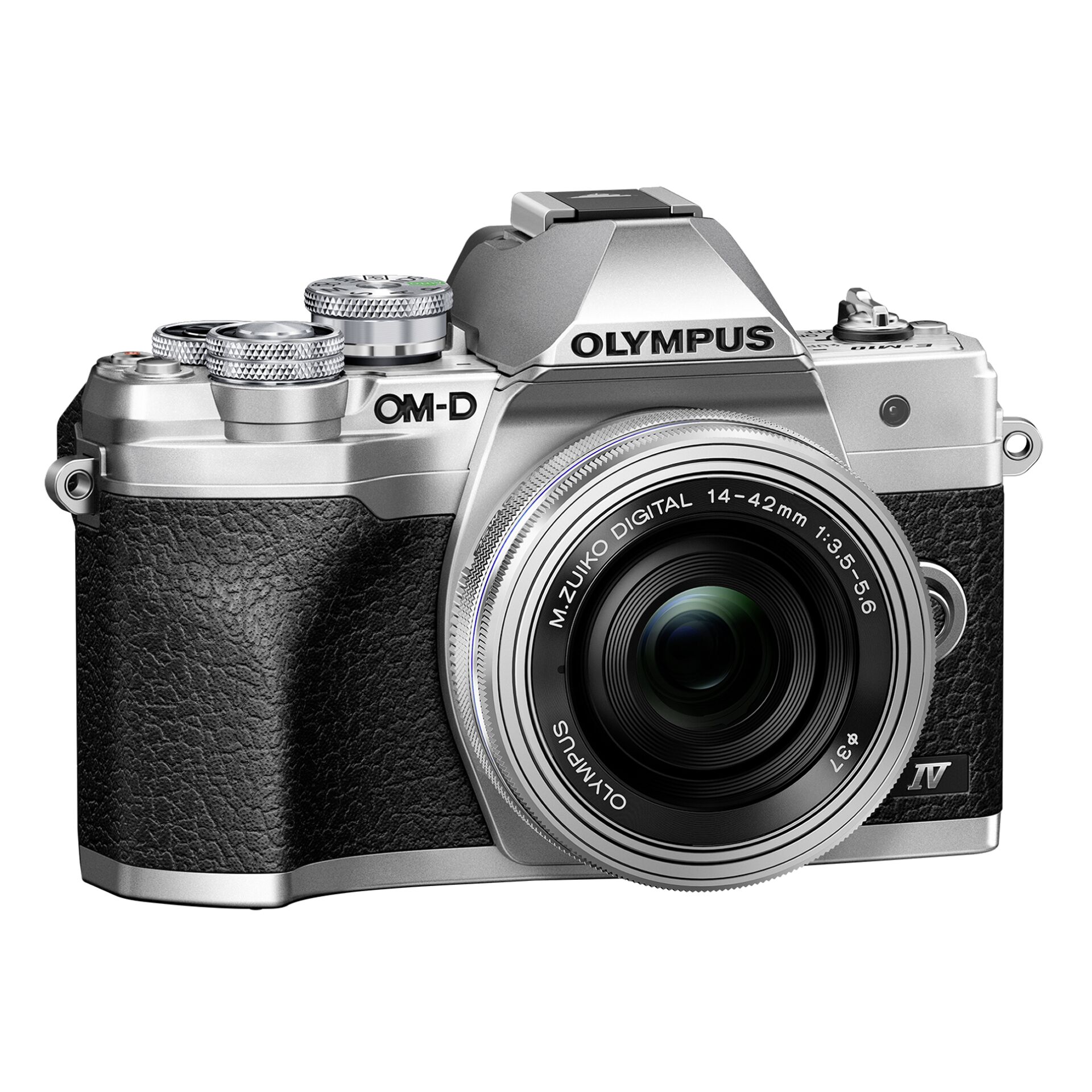 Olympus OM-D E-M10 Mark IV Kit + 14-42 Pancake Zoom silber
