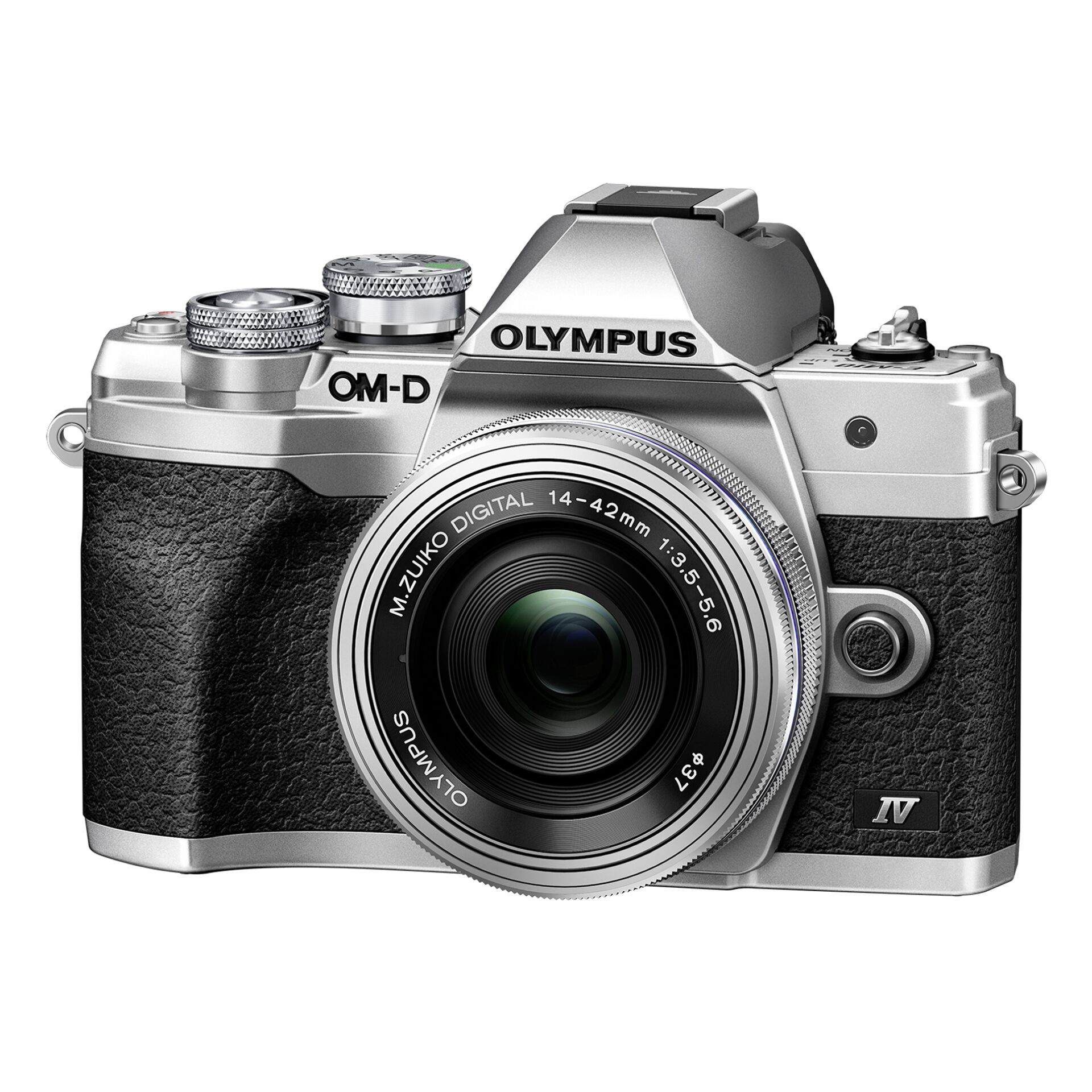 Olympus OM-D E-M10 Mark IV Kit + 14-42 Pancake Zoom silber