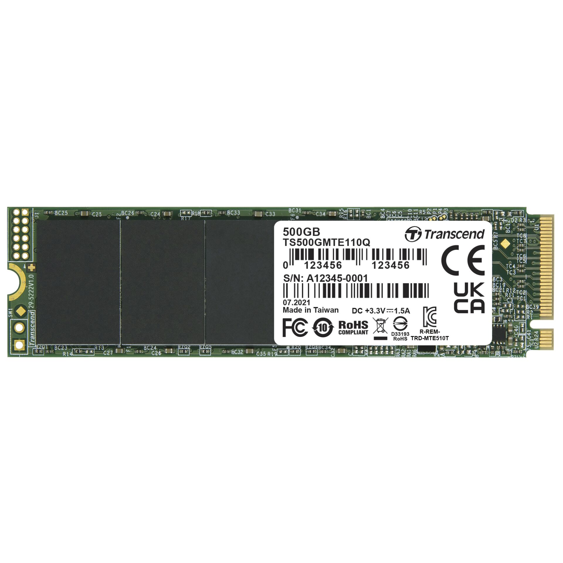 Transcend SSD MTE110Q      500GB NVMe PCIe Gen3 x4