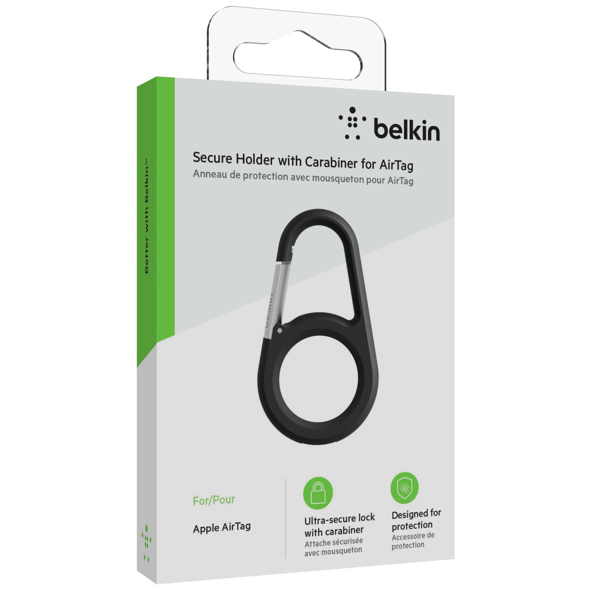 Belkin Secure Holder Karabiner Apple AirTag, black MSC008btB