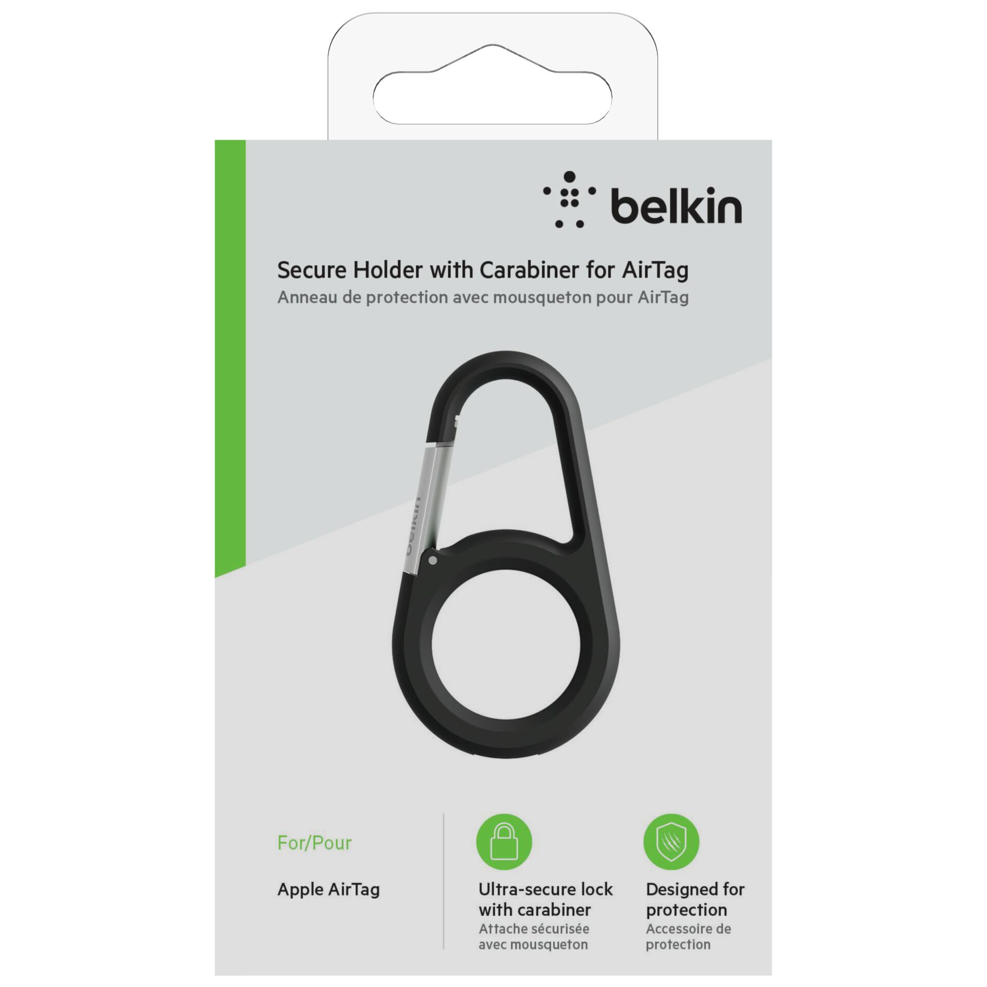 Belkin Secure Holder Karabiner Apple AirTag, black MSC008btB