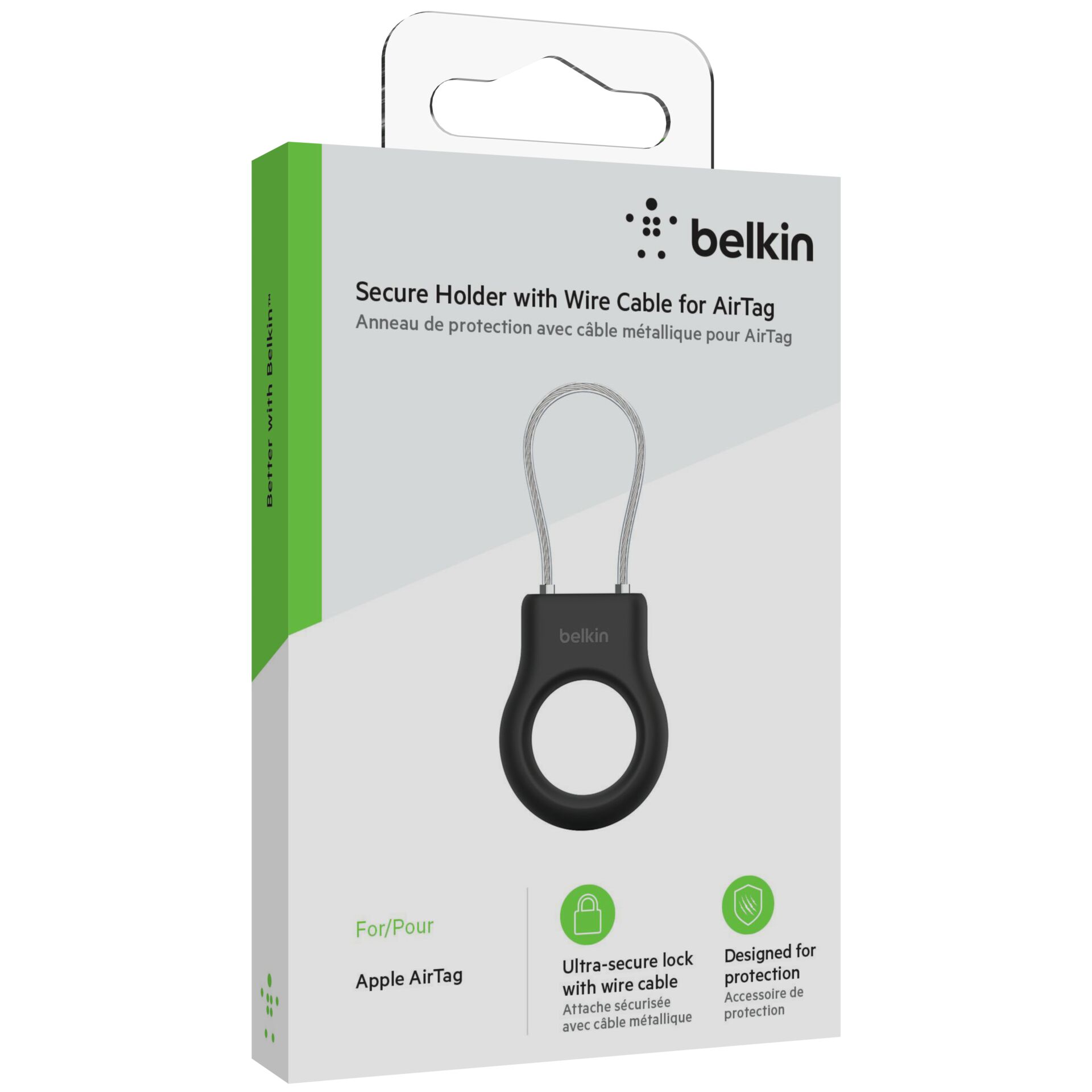 Belkin Secure Holder Wire Loop Apple AirTag, black MSC009btB