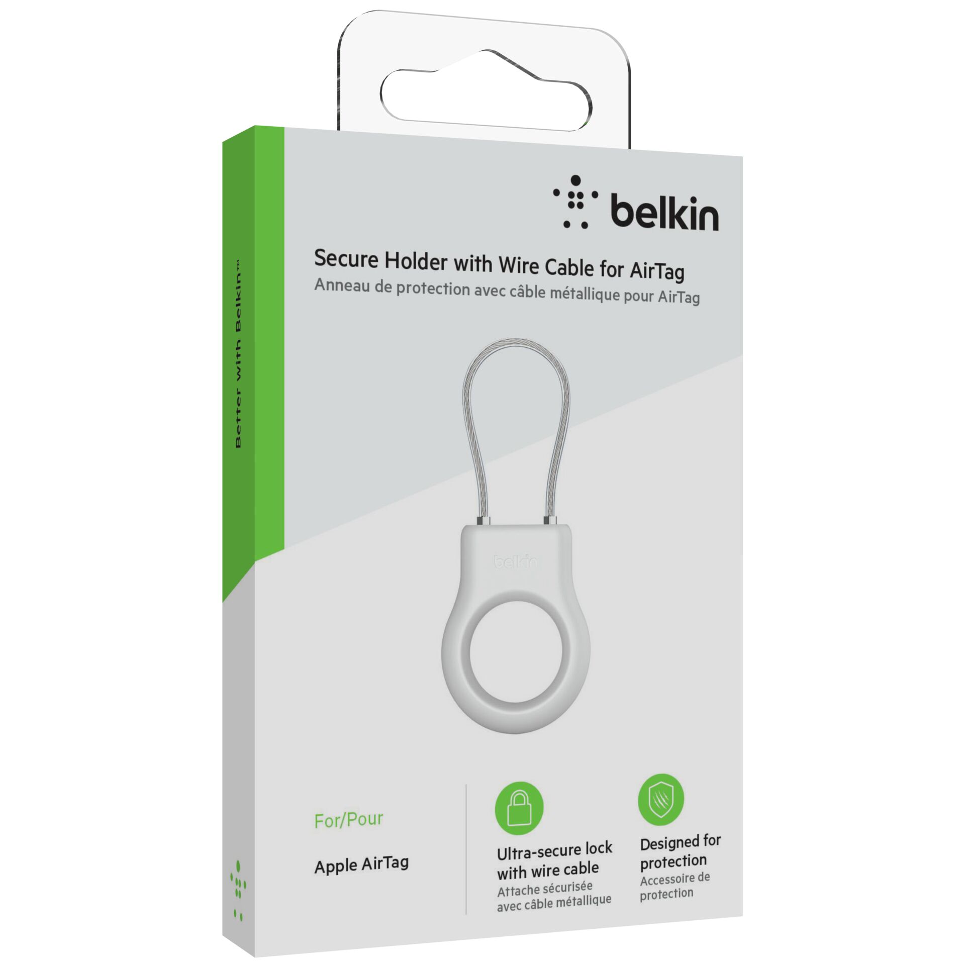 Belkin Secure Holder Wire Loop Apple AirTag, white MSC009btW