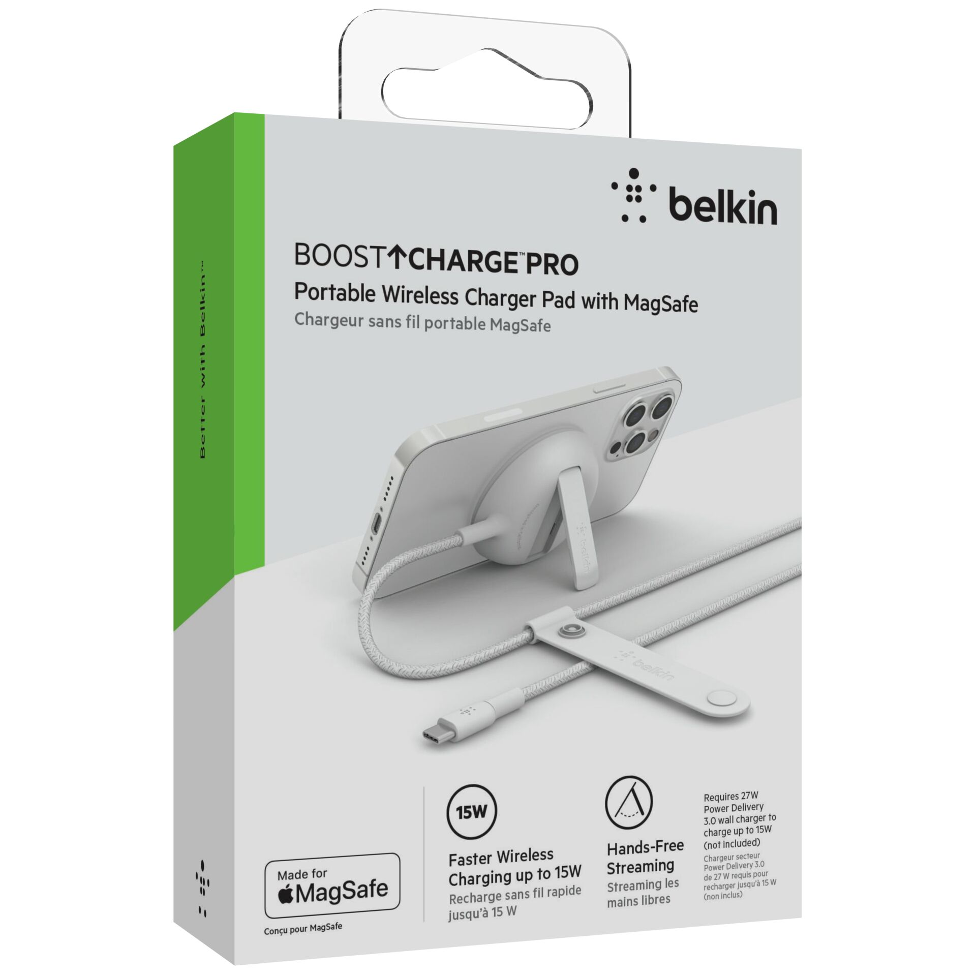 Belkin MagSafe Charge Pad white iPh.12/13 w/o AC Adpt WIA004