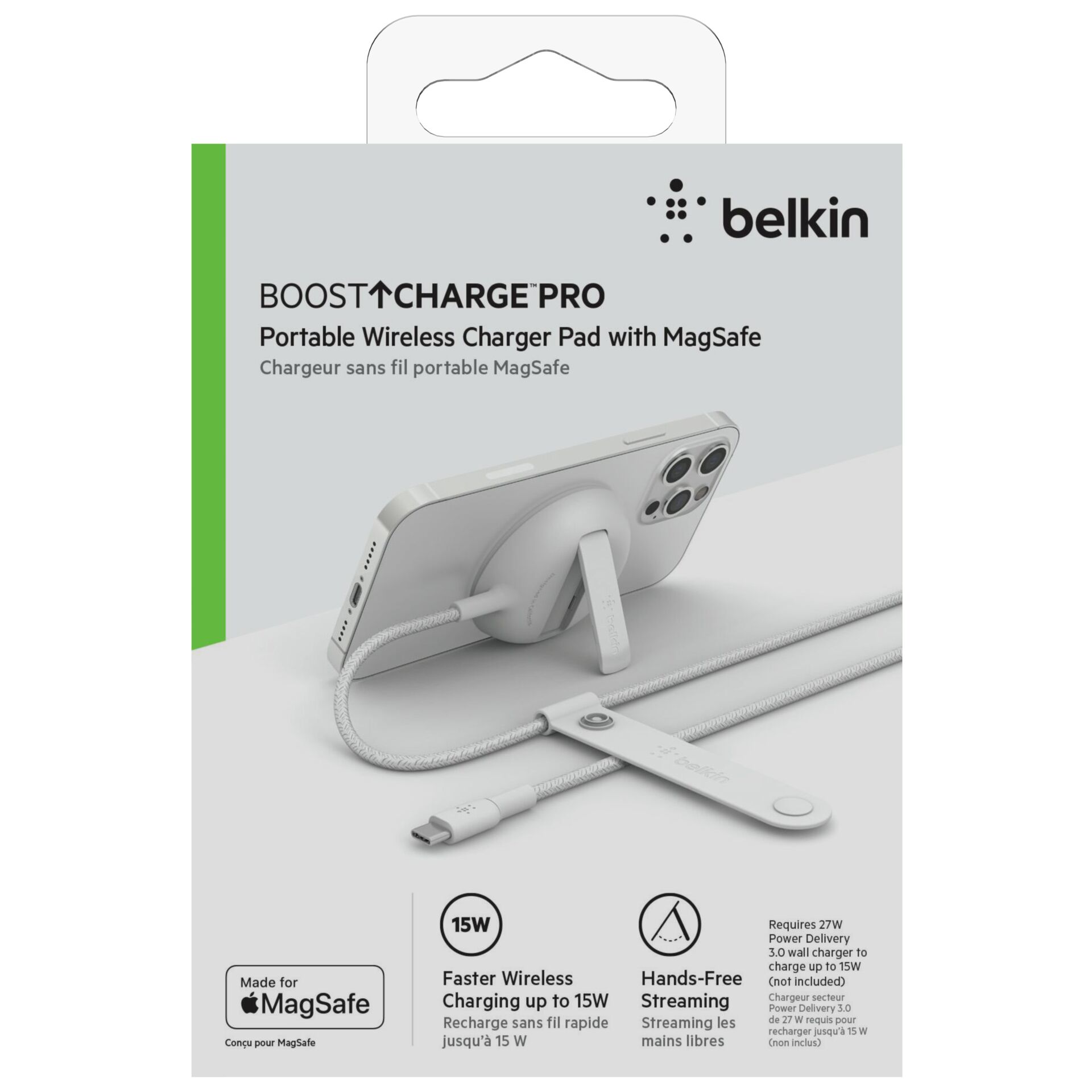 Belkin MagSafe Charge Pad white iPh.12/13 w/o AC Adpt WIA004