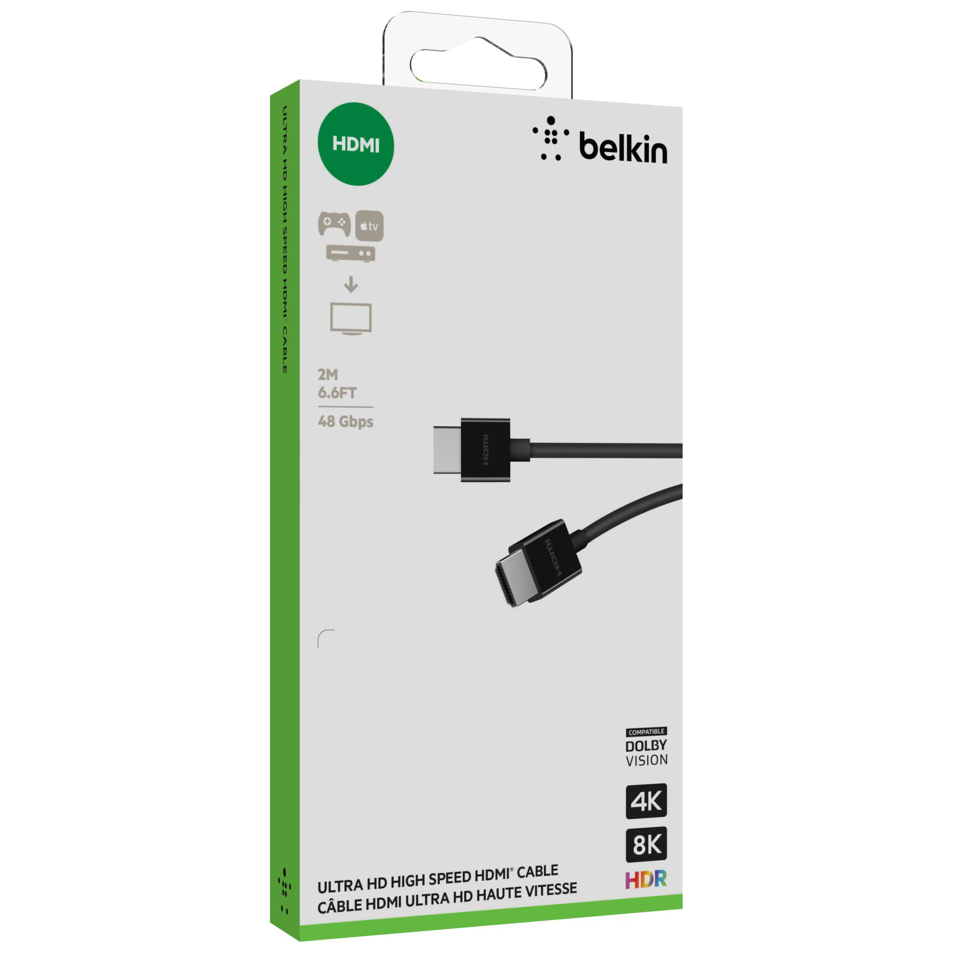 Belkin Ultra Highspeed HDMI Cab. 4K HDR, 2m,black AV10175bt2