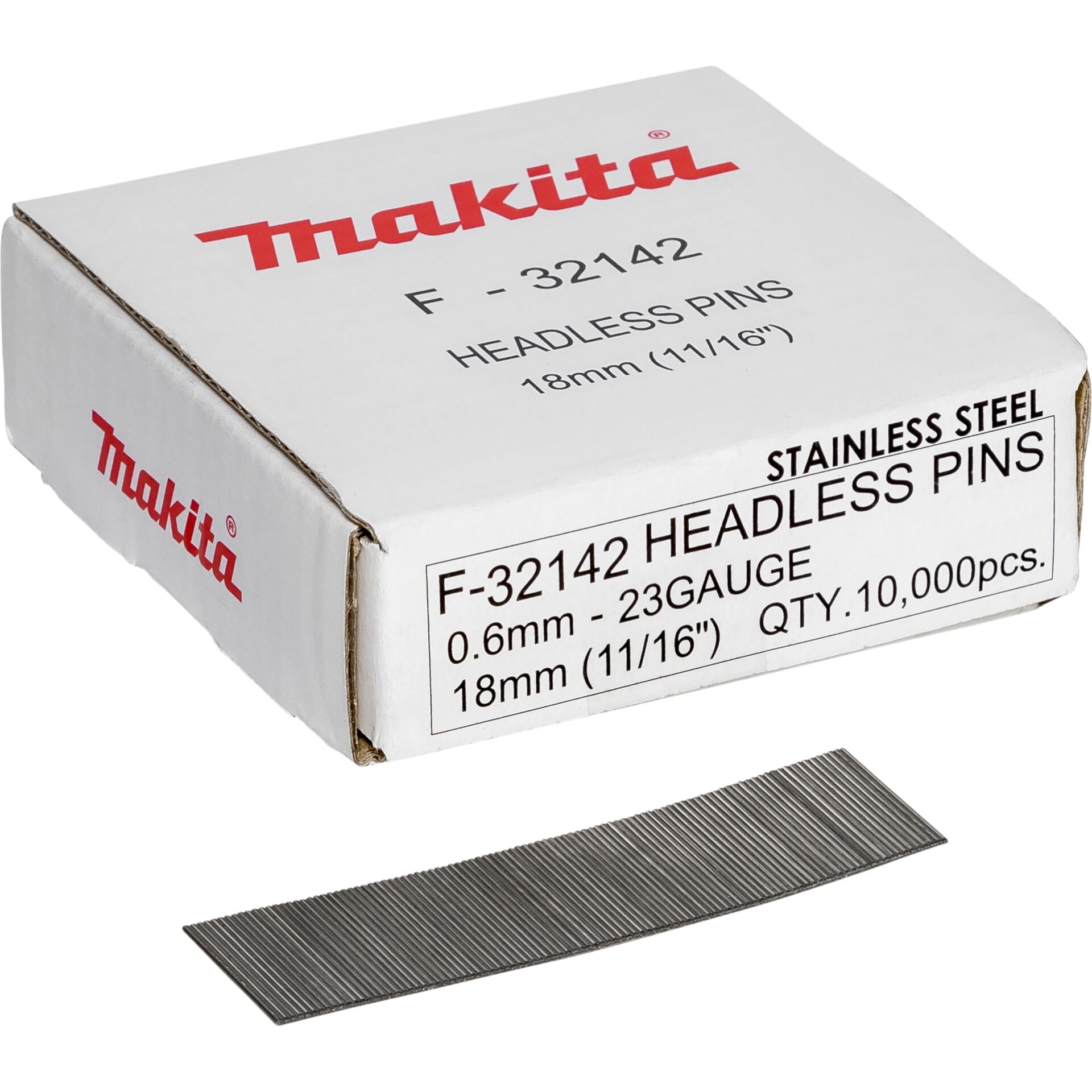 Makita Pins  0,6 x 18mm Inox F-32142  10000 pcs.