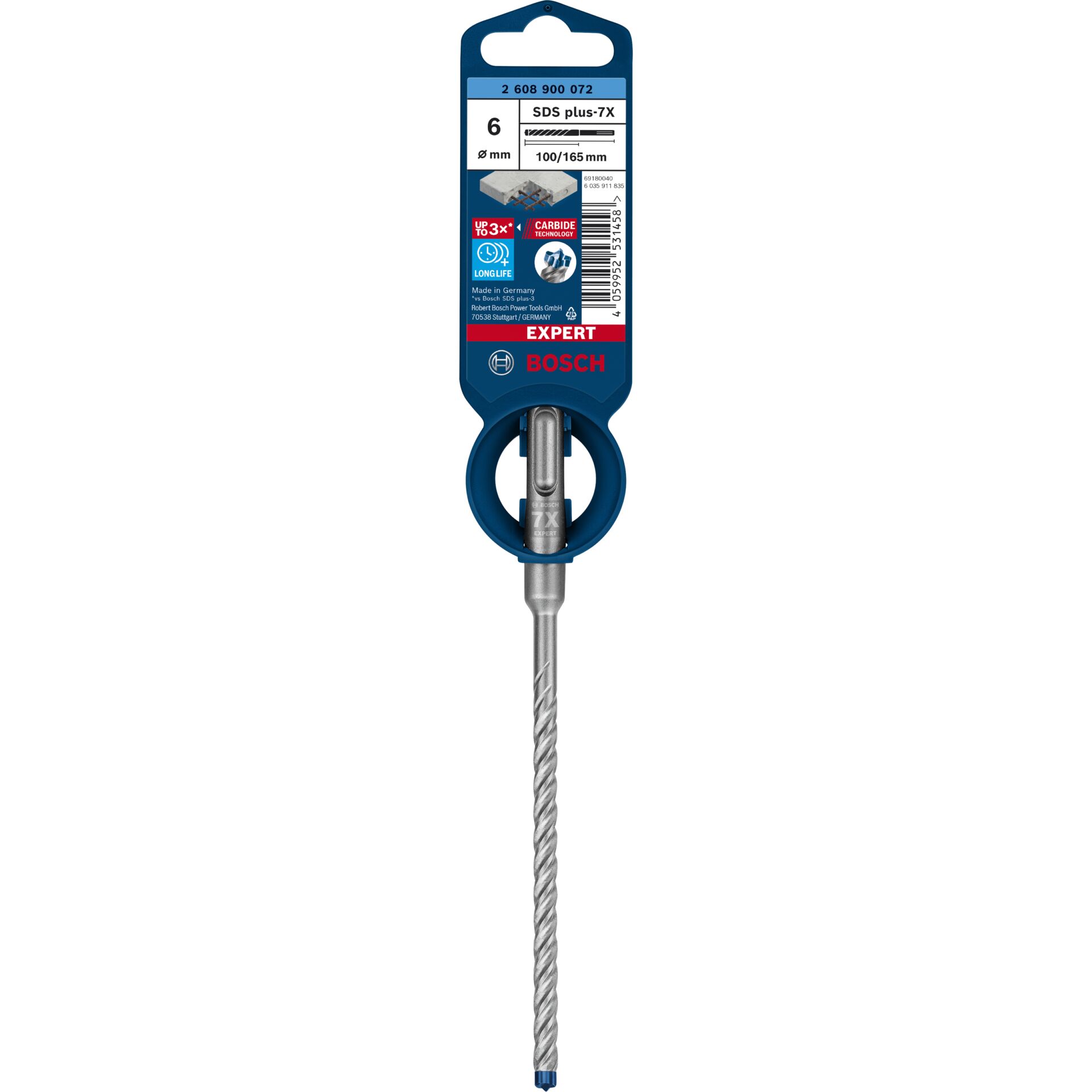 Bosch EXPERT Hammerbohrer SDS plus-7X 6x100x165mm