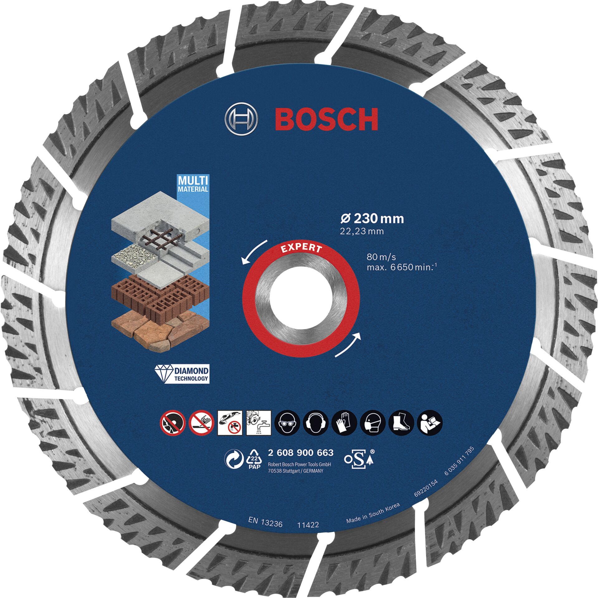 Bosch EXPERT Multi Material Diamant 230x22.23x2.4x15