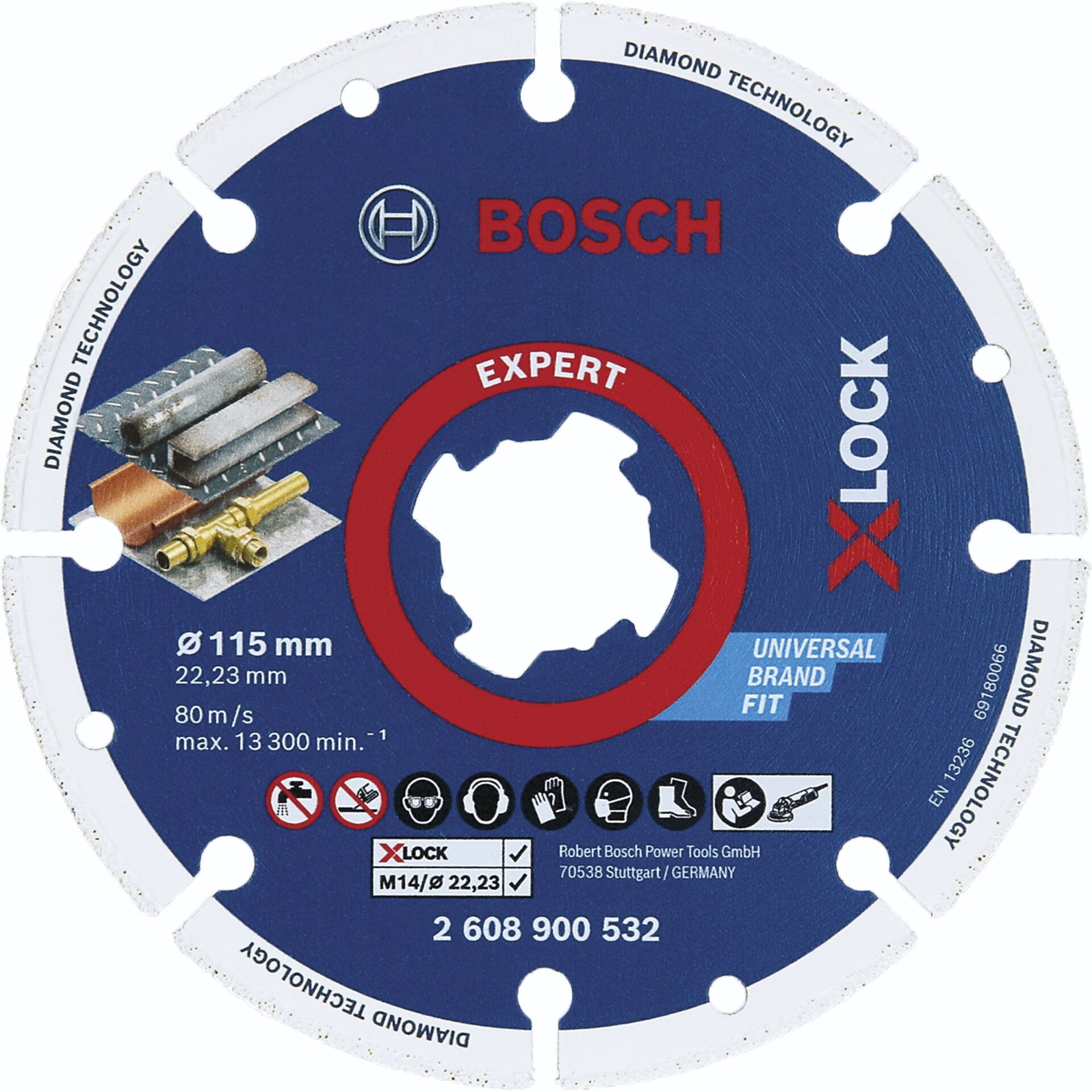 Bosch EXPERT X-LOCK Diamant Trennscheibe 115x22.23mm