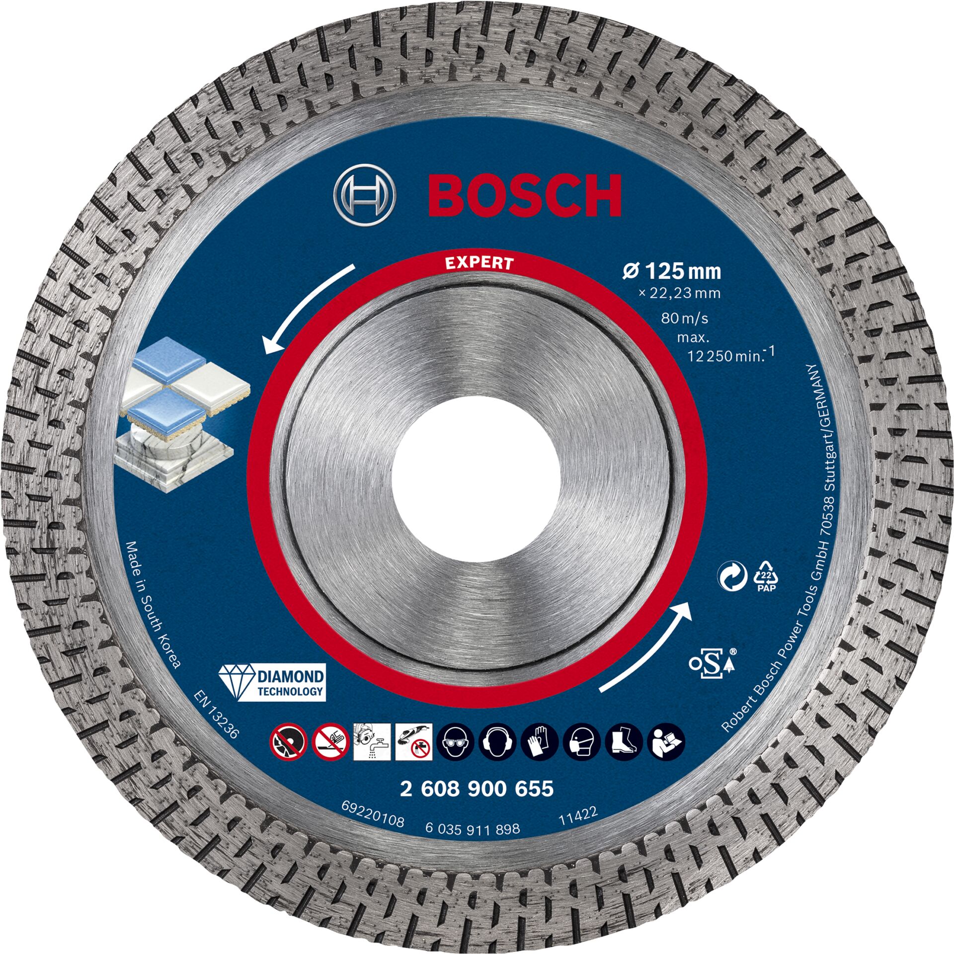Bosch EXPERT HardCeramic Diamant Trennscheibe 125x22.23x1.4x