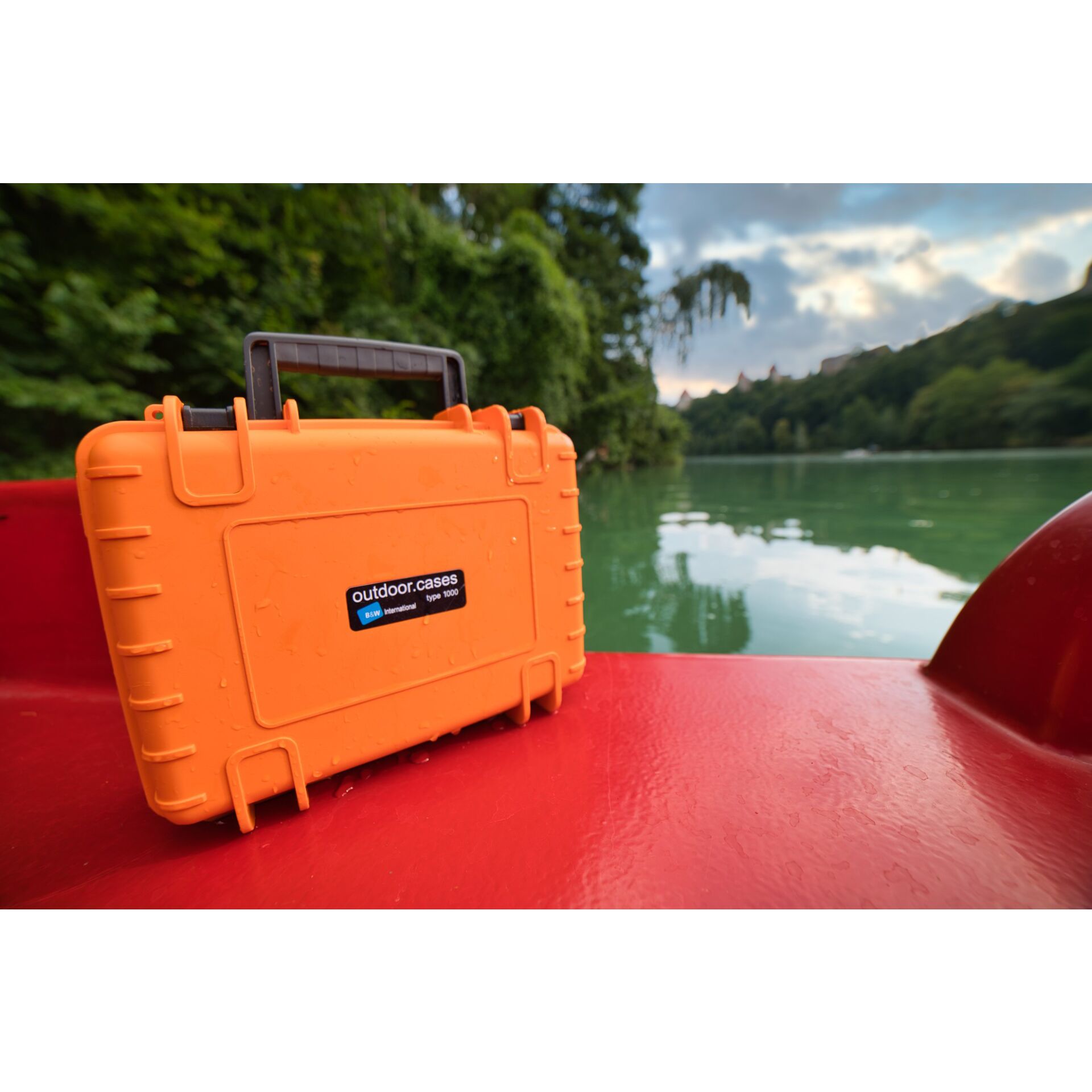 B&W Outdoor Case 1000 with pre-cut foam (SI) orange
