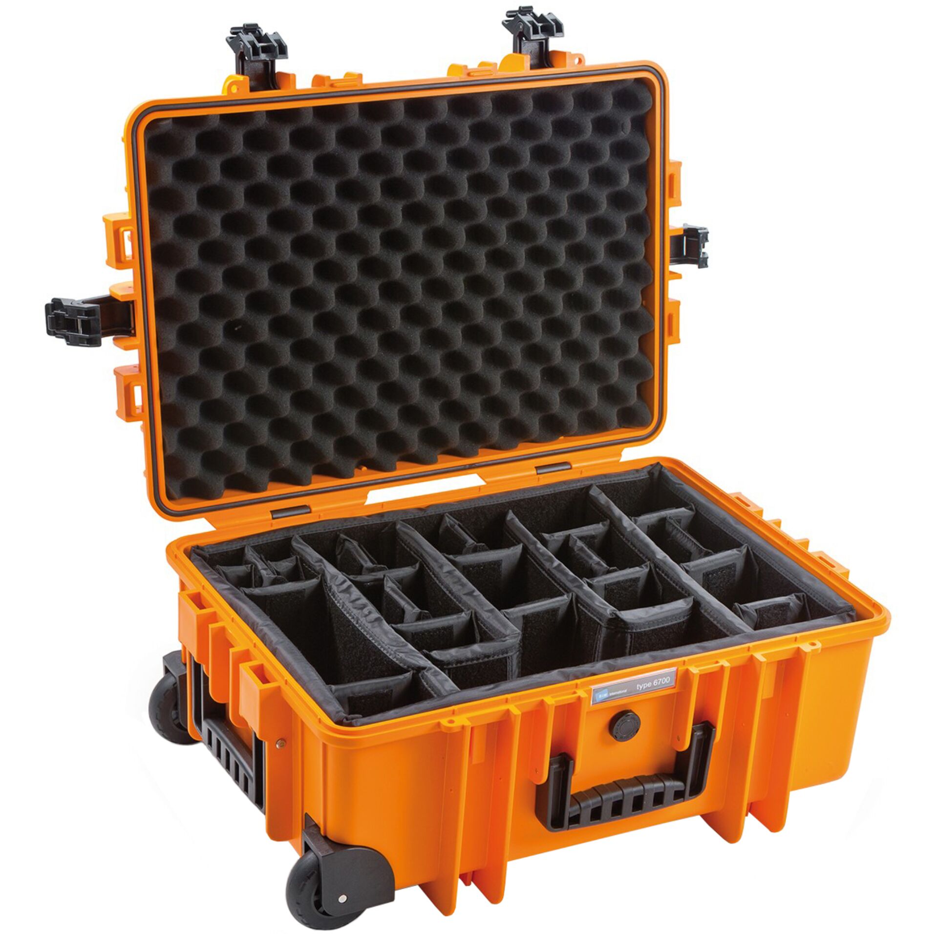 B&W Outdoor Case 6700 incl. divider system orange