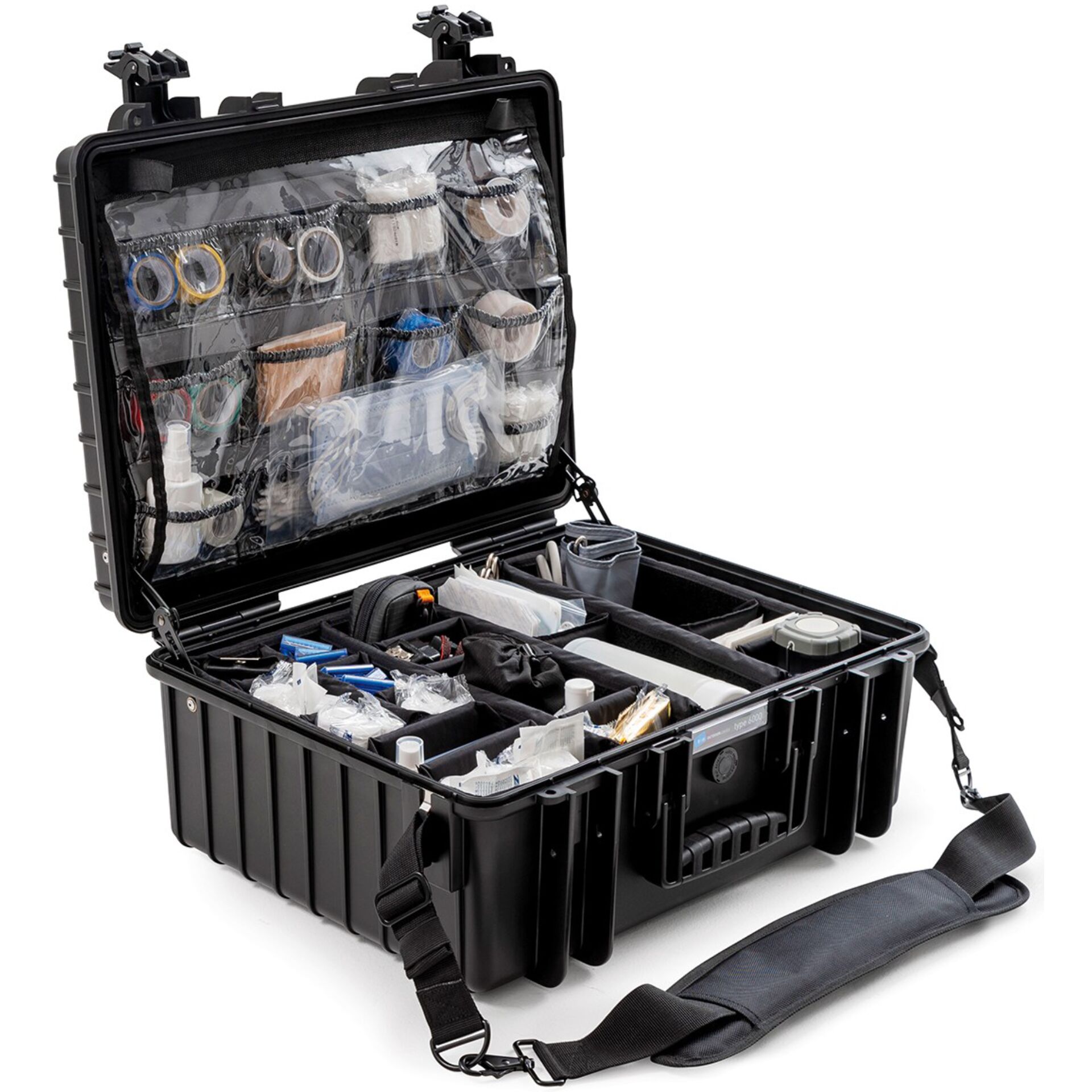 B&W Outdoor Case 6000t with medical emergency ki black