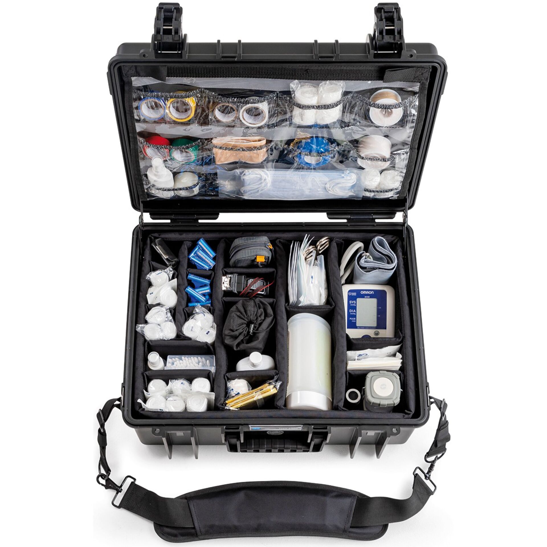 B&W Outdoor Case 6000t with medical emergency ki black