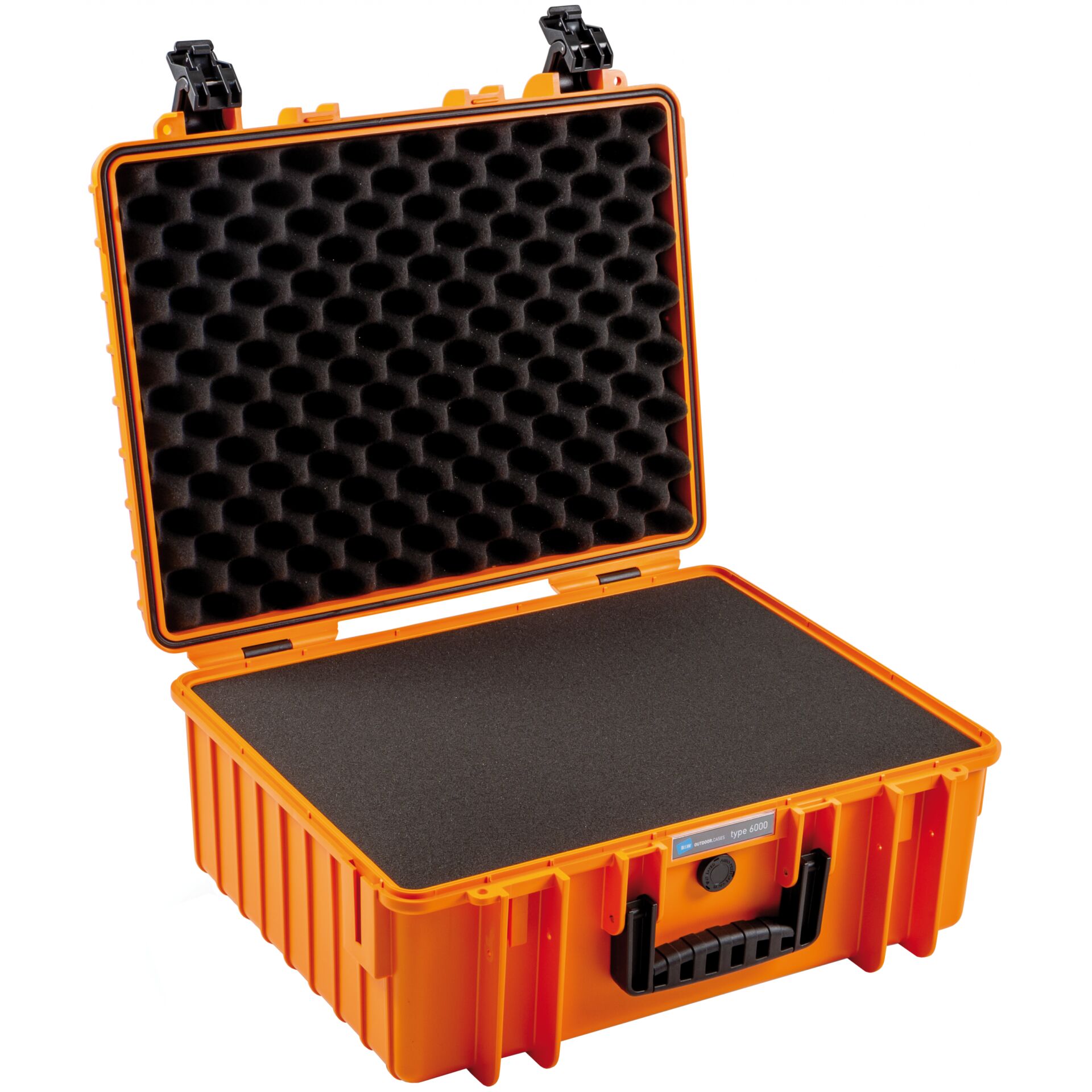 B&W Outdoor Case 6000 with pre-cut foam (SI) orange