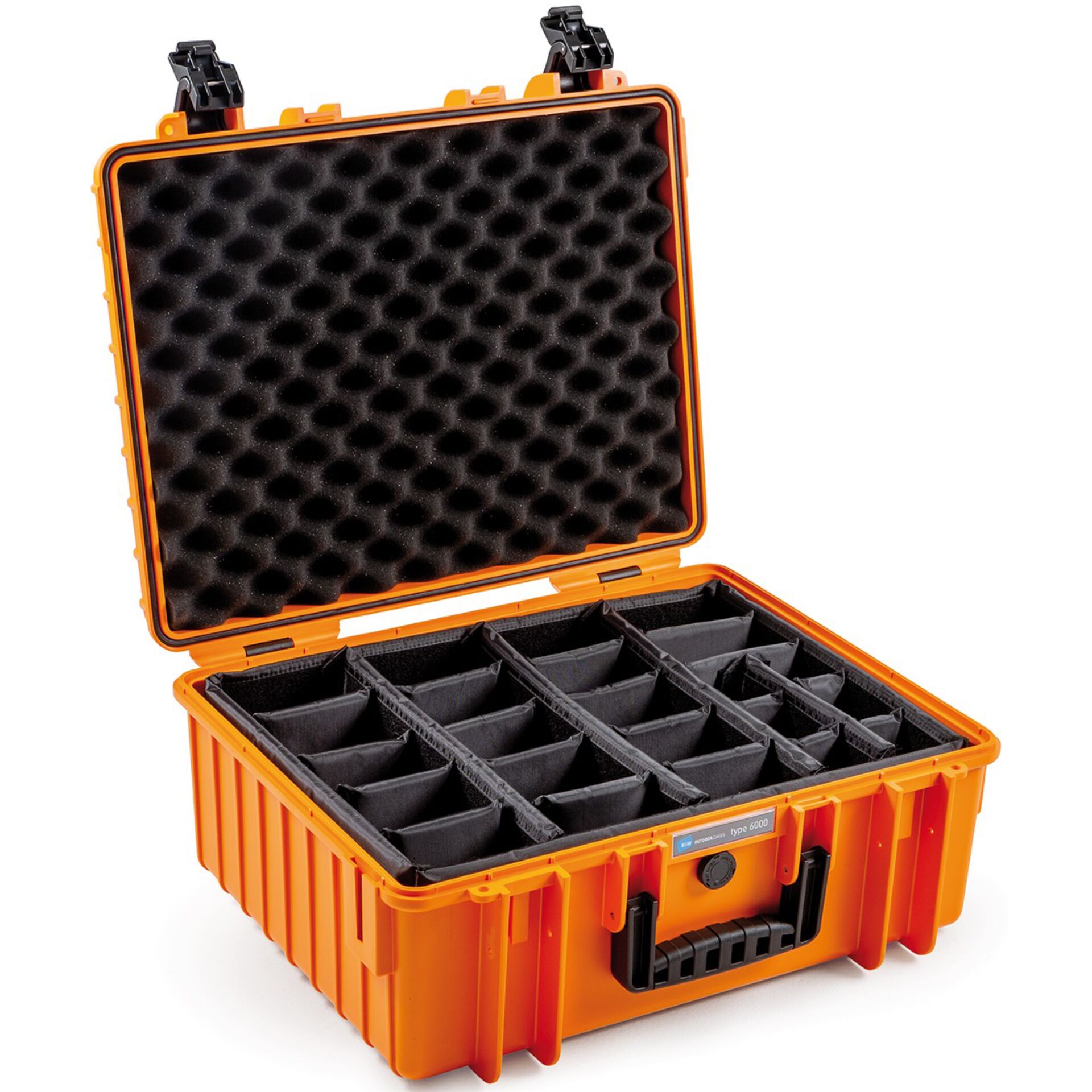 B&W Outdoor Case 6000 incl. divider system orange