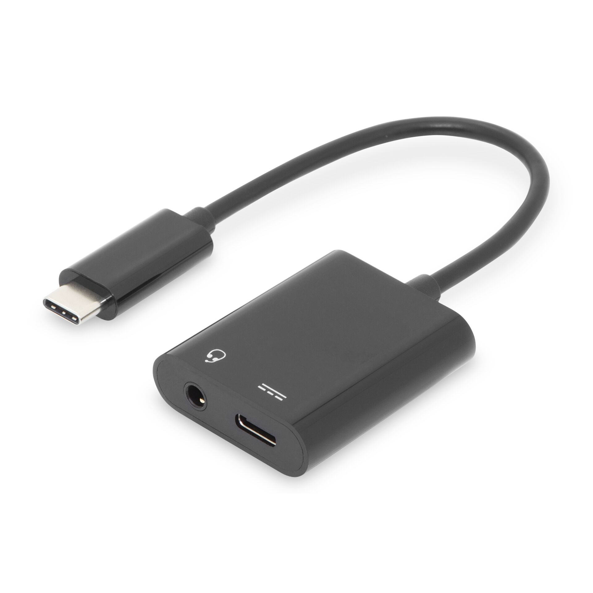 DIGITUS USB Type-C Adapter Type-C to USB--C + 3.5mm Jack