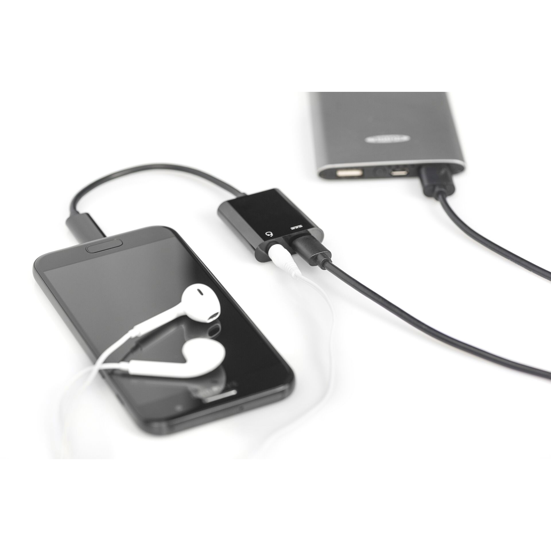DIGITUS USB Type-C Adapter Type-C to USB--C + 3.5mm Jack