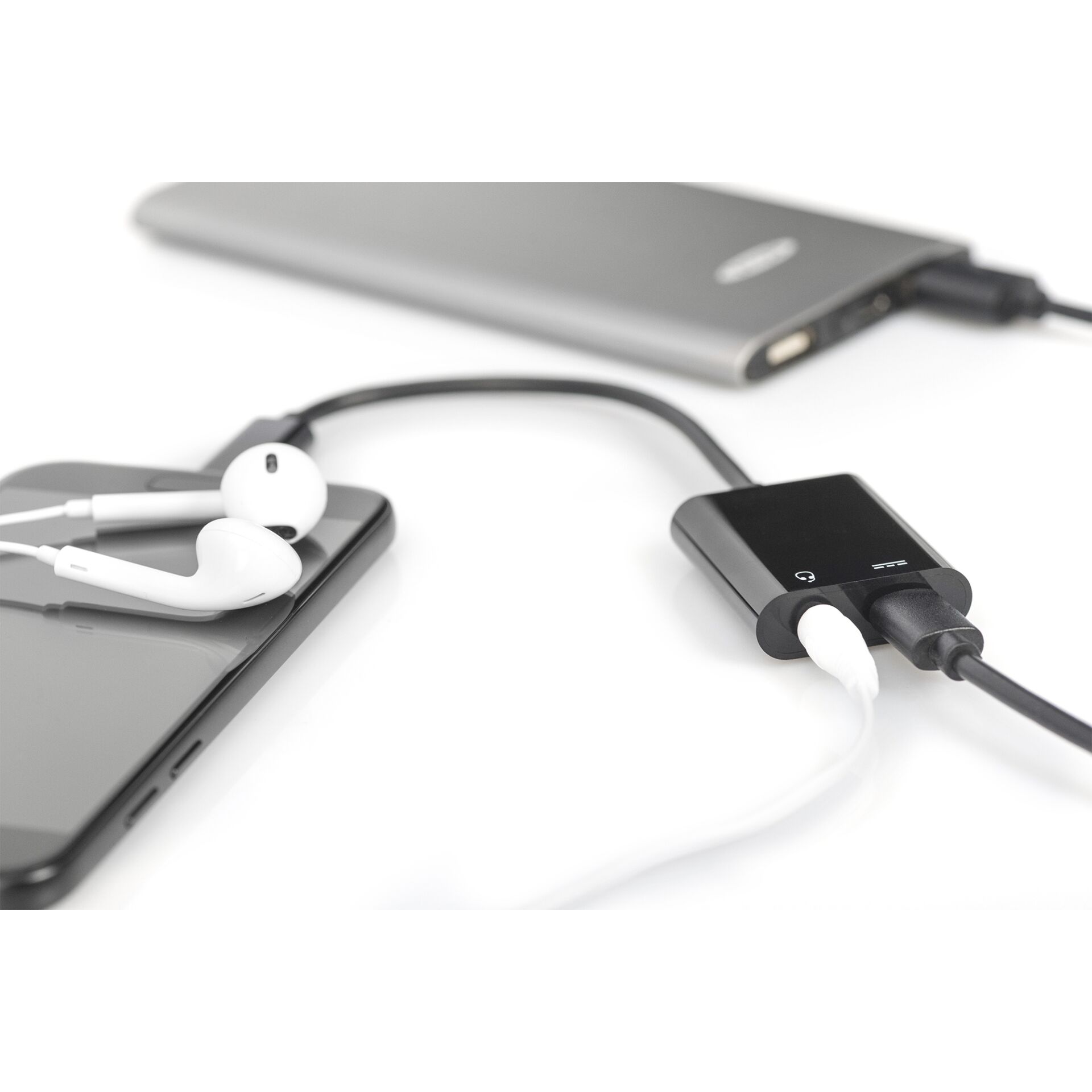 DIGITUS USB Type-C Adapter Type-C to USB--C + 3.5mm Jack