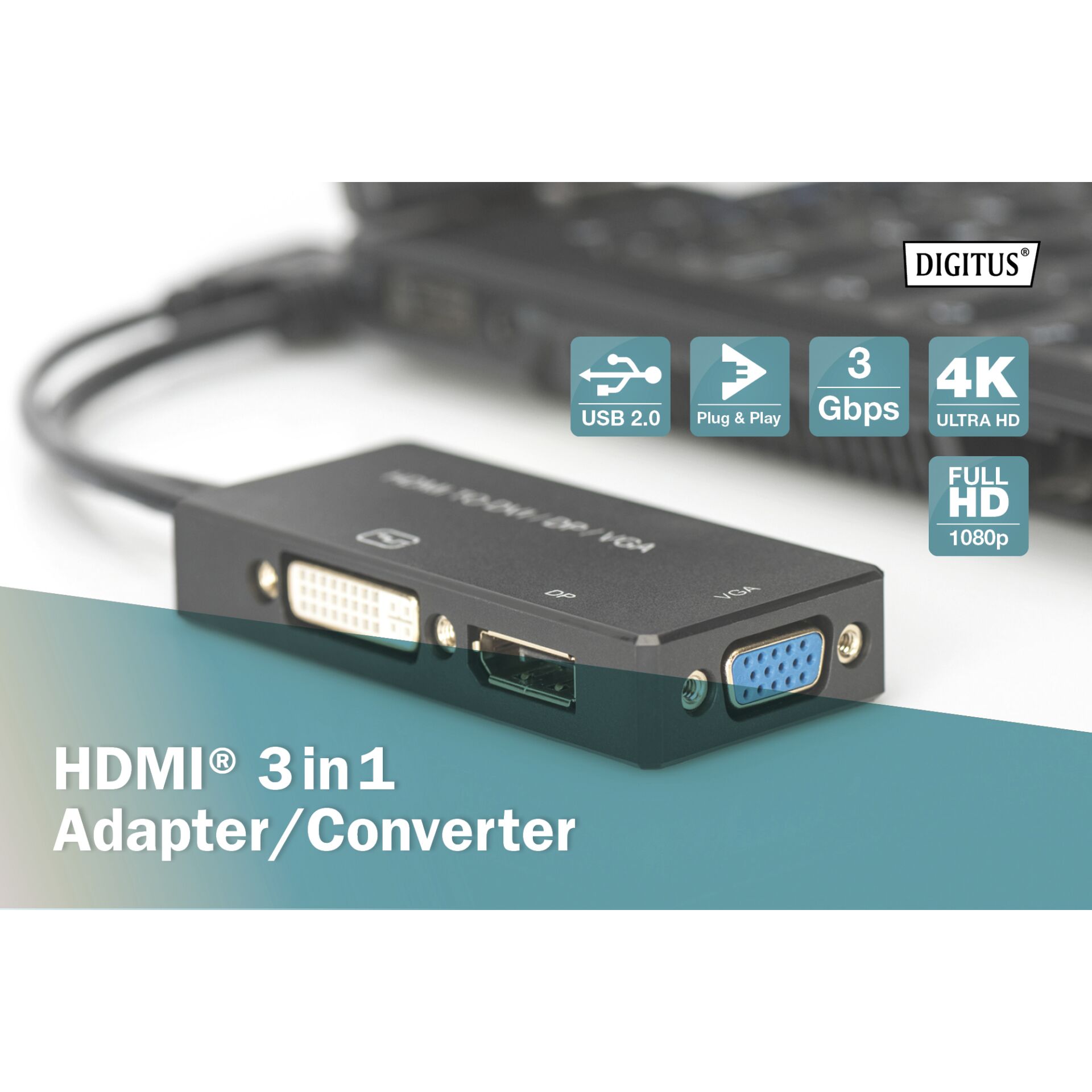 DIGITUS HDMI 3in1 Adapter / Converter