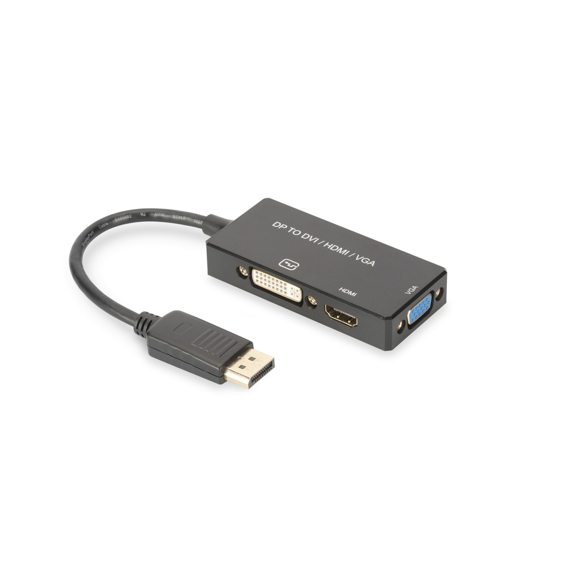 DIGITUS DisplayPort 3in1 Adapter DP/HDMI+DVI+VGA