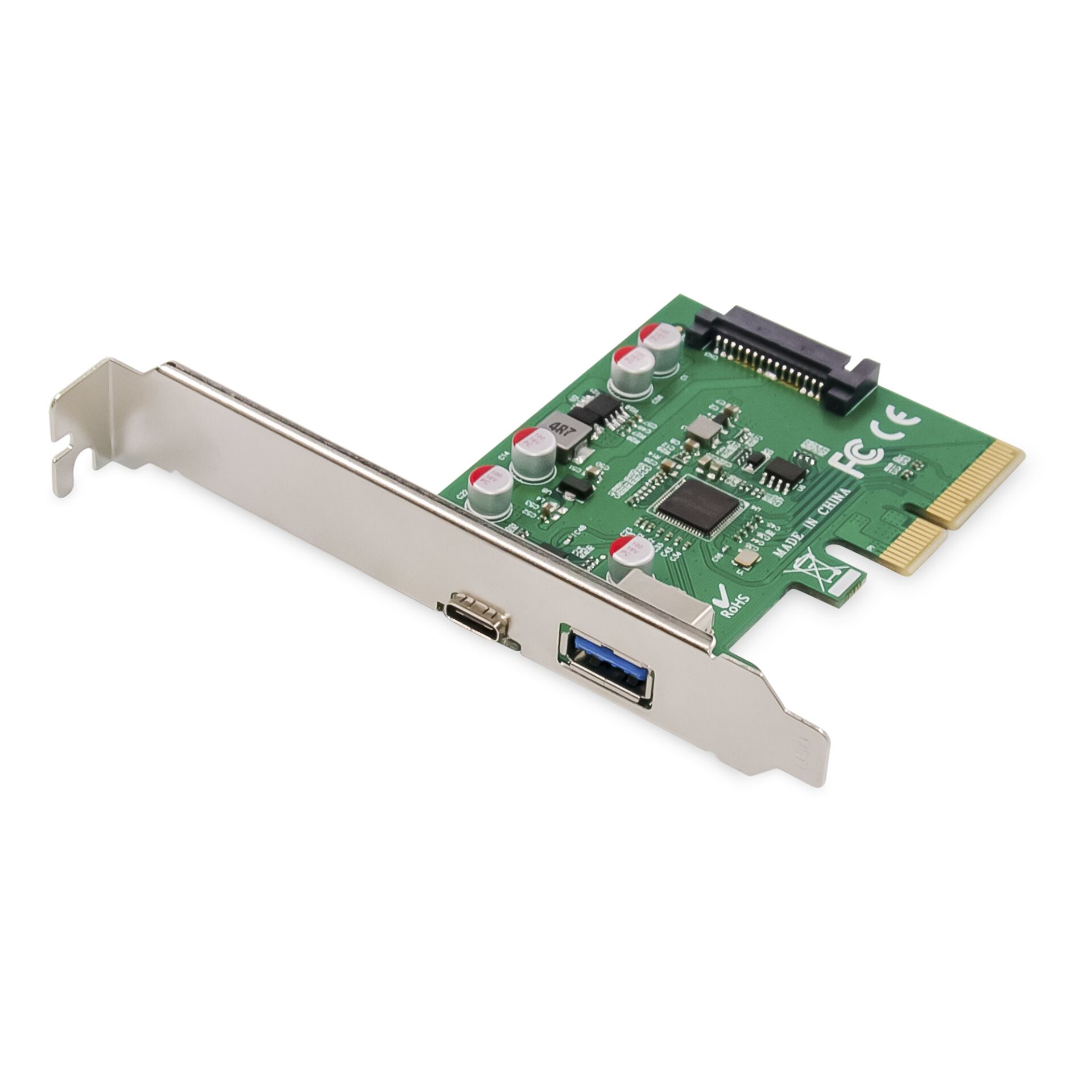 DIGITUS PCIe scheda USB tipo C + USB A