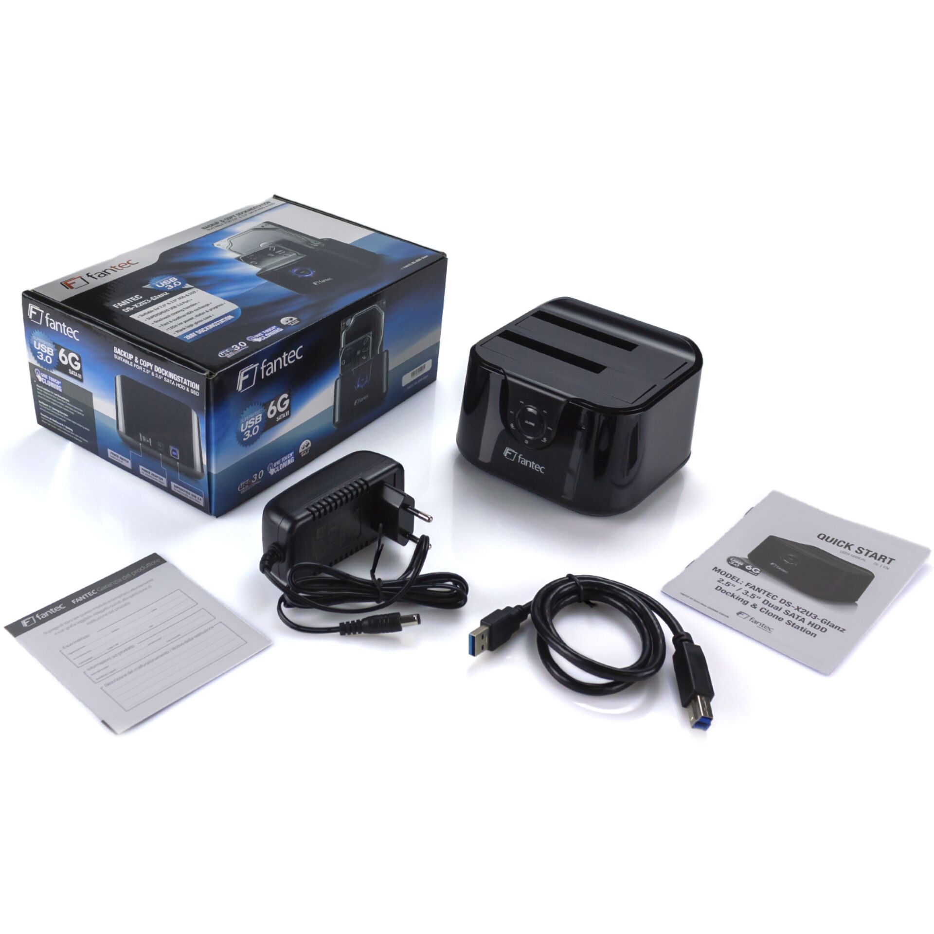 Fantec DS-X2U3-Glanz USB 3.0 Docking Station