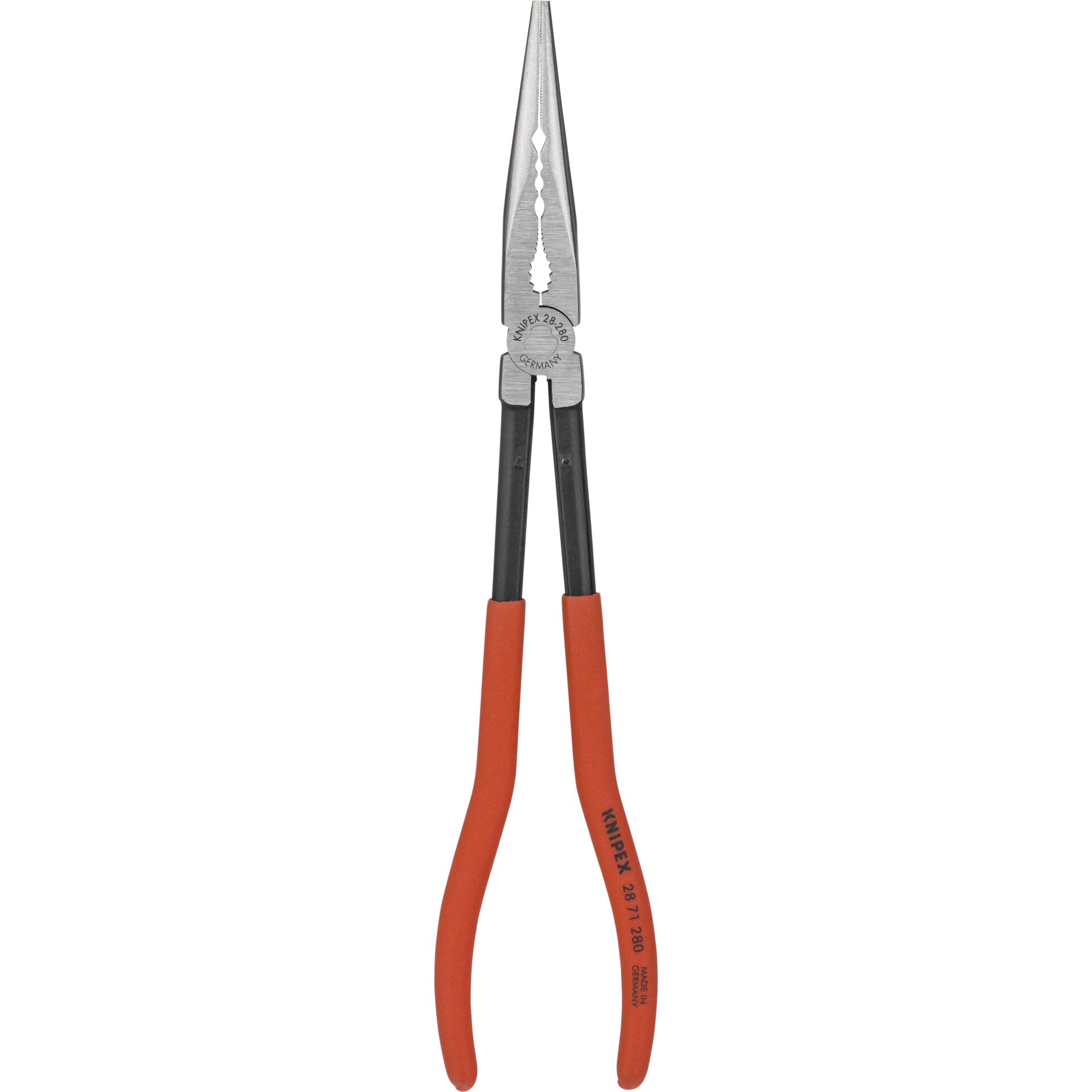 KNIPEX Long Reach Needle Nose Pliers with transverse profile