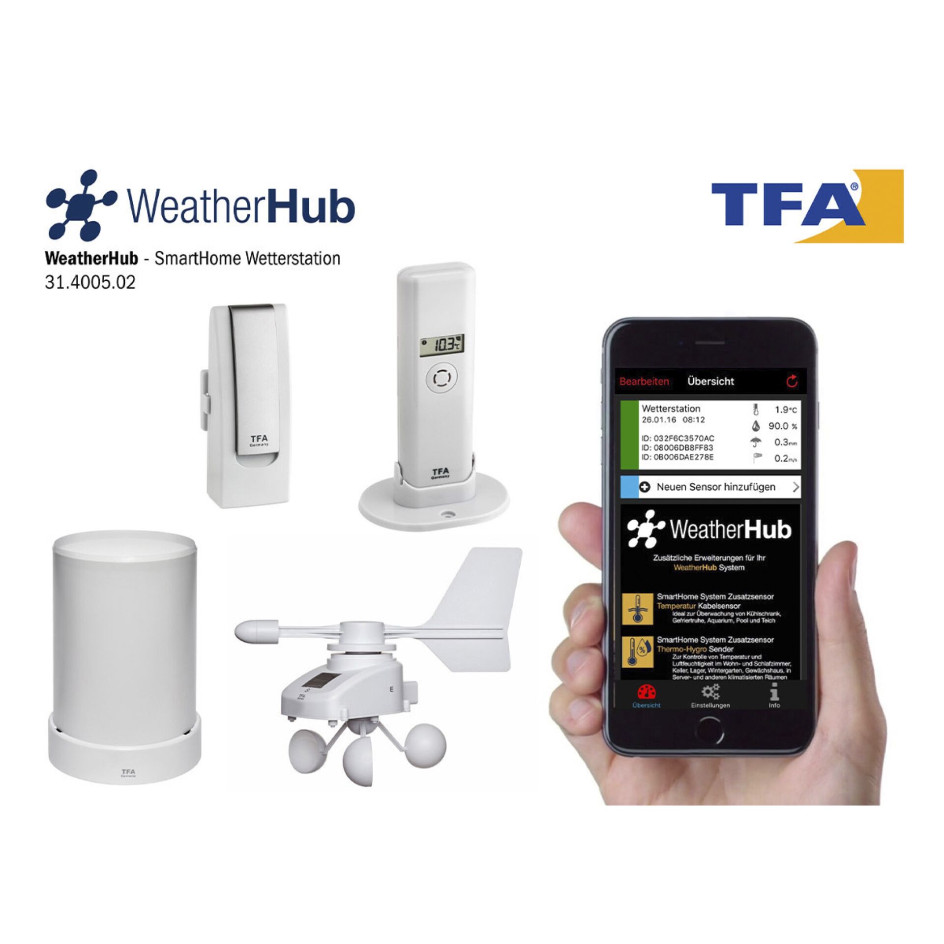 TFA 31.4005.02 Weatherhub Set Weather Station