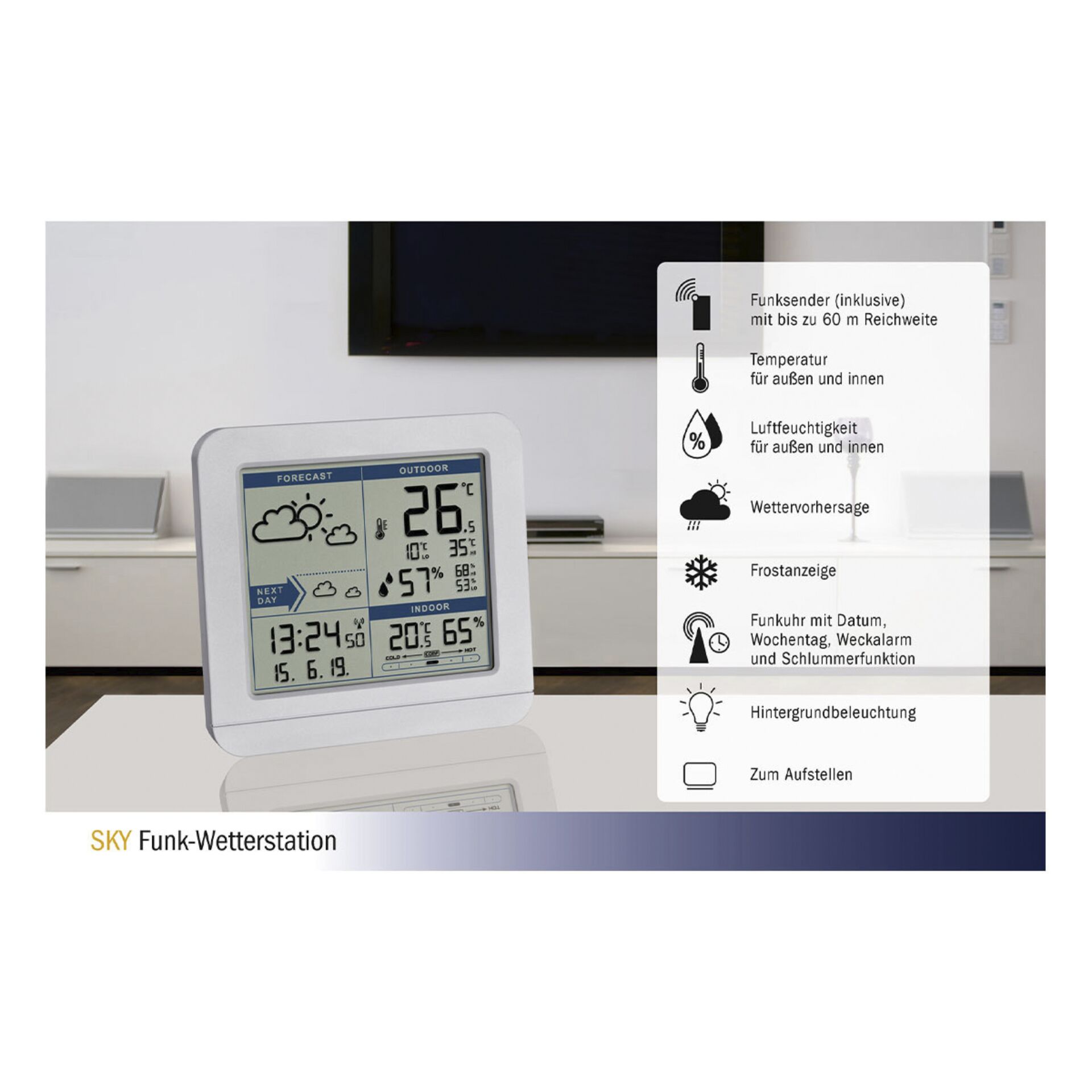 TFA 35.1152.02 SKY Stazione meteorologica radio