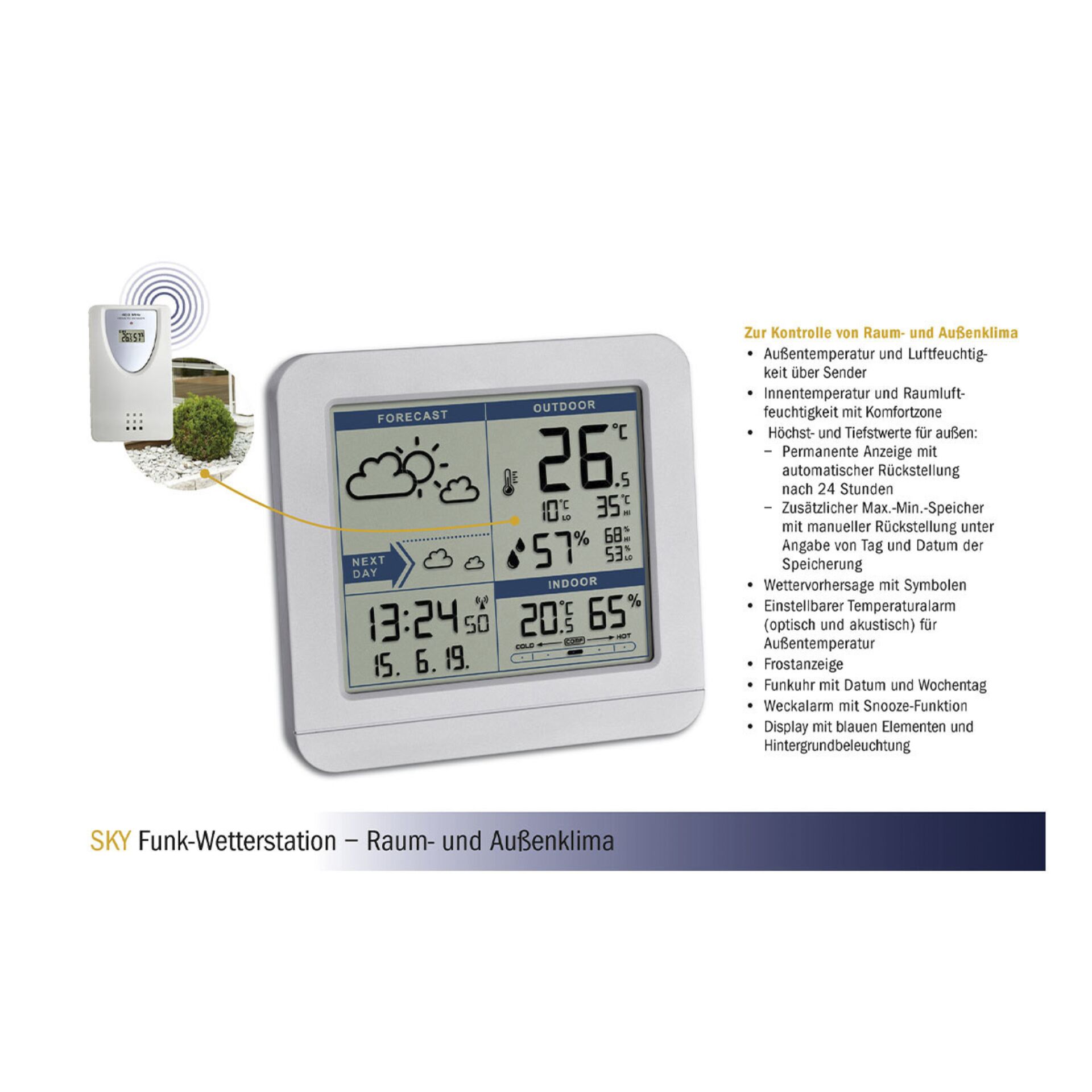 TFA 35.1152.02 SKY Stazione meteorologica radio